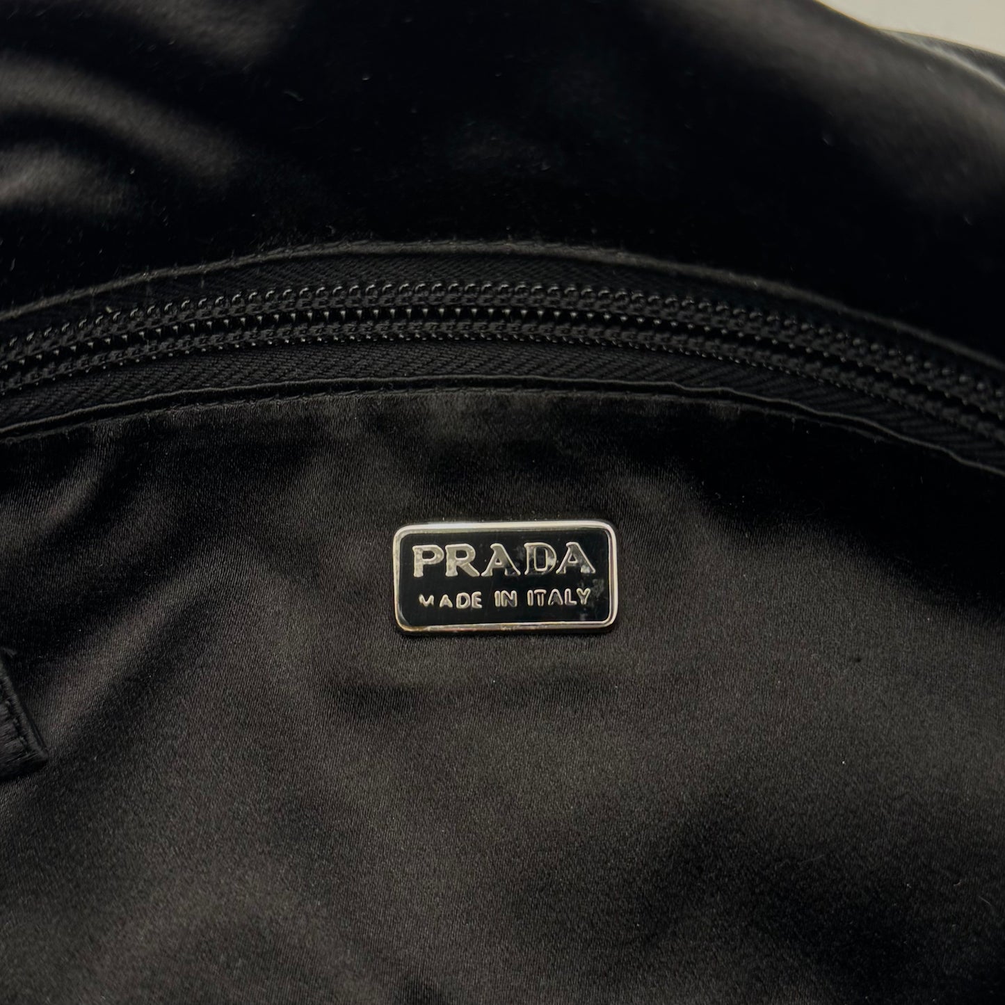 Prada Black Silk Eyelet and Jewel Embellished Flap Shoulder Bag