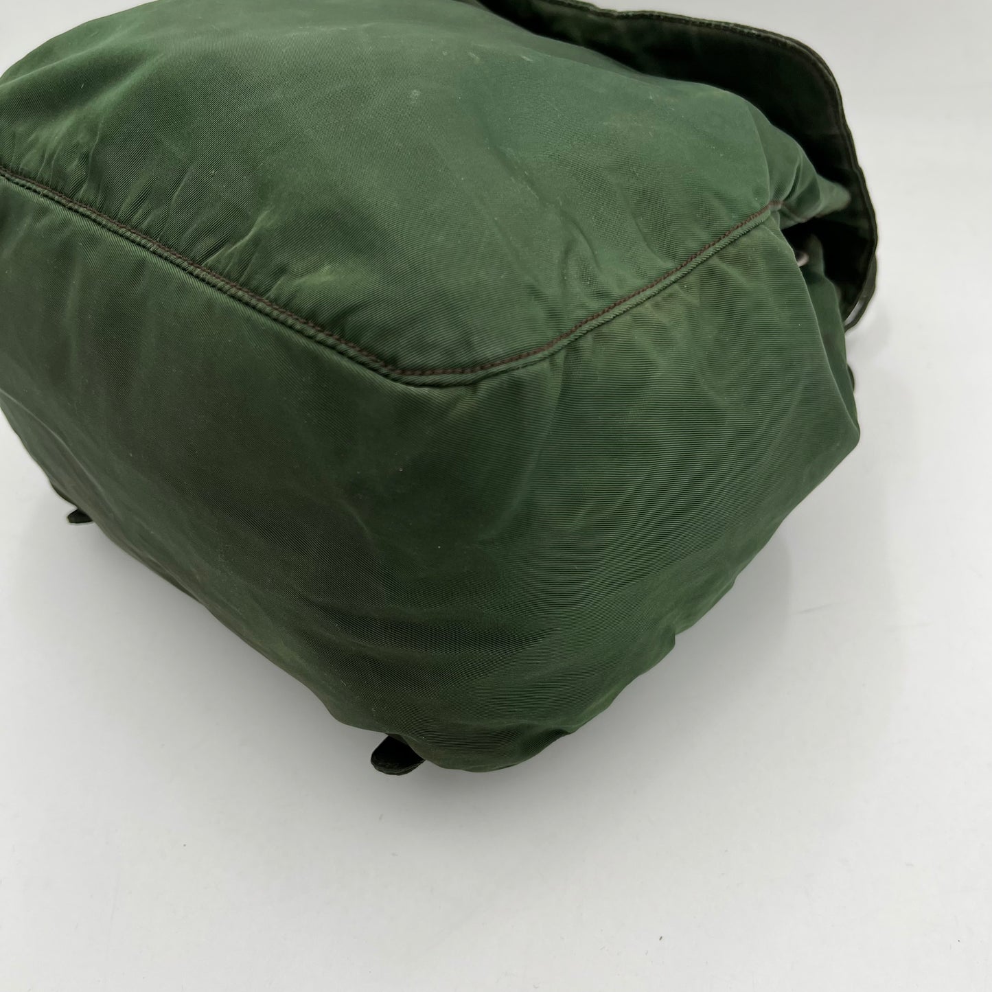 Prada Green Nylon Small Flap Backpack