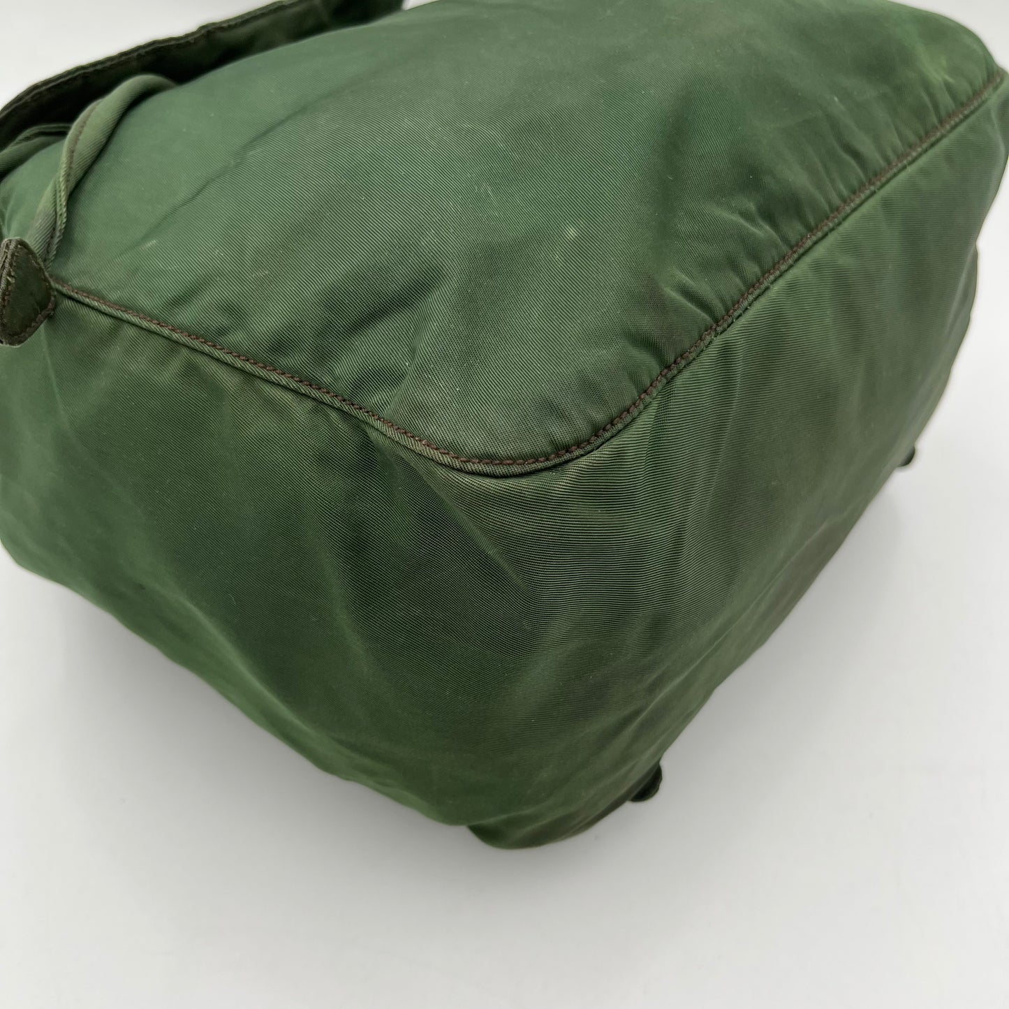 Prada Green Nylon Small Flap Backpack