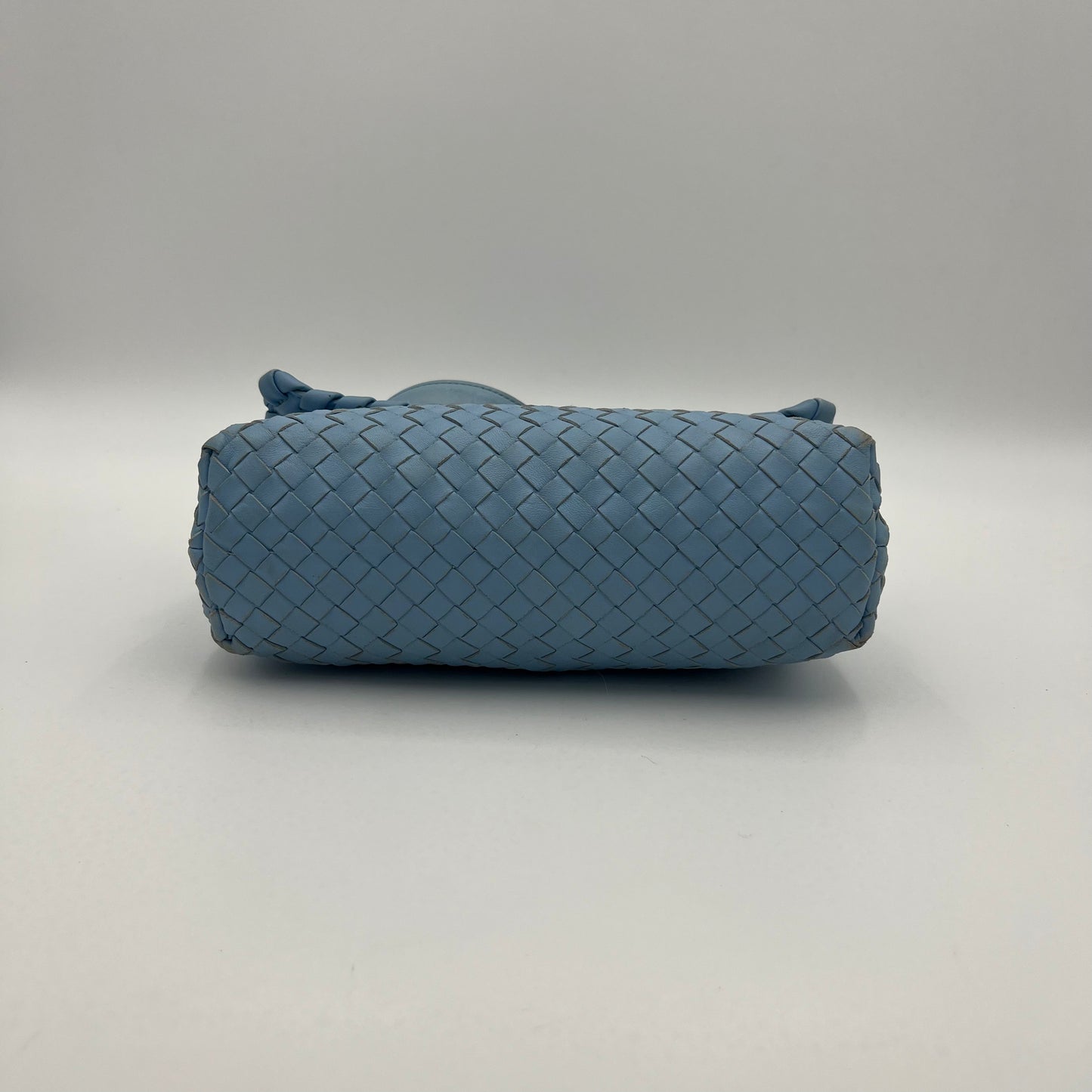 Bottega Veneta Light Blue Nappa Intrecciato Olimpia Shoulder Bag