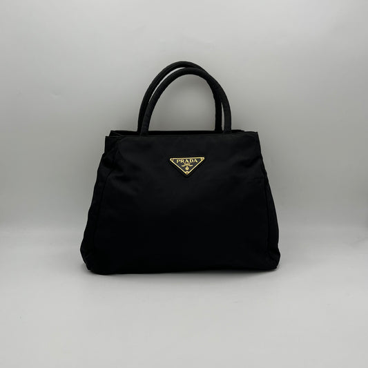 Prada Black Nylon Tote Bag