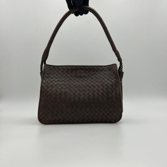 Bottega Veneta Brown Intrecciato Shoulder Bag