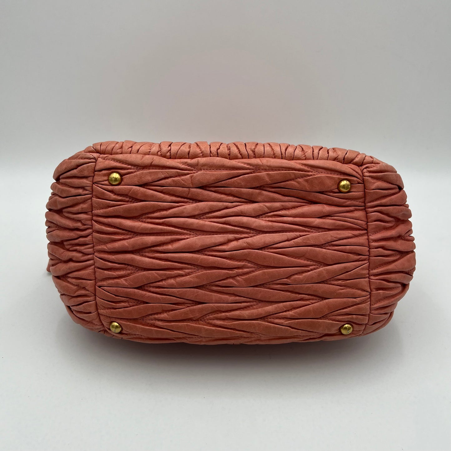 Miu Miu Pink Matelasse Leather Handbag