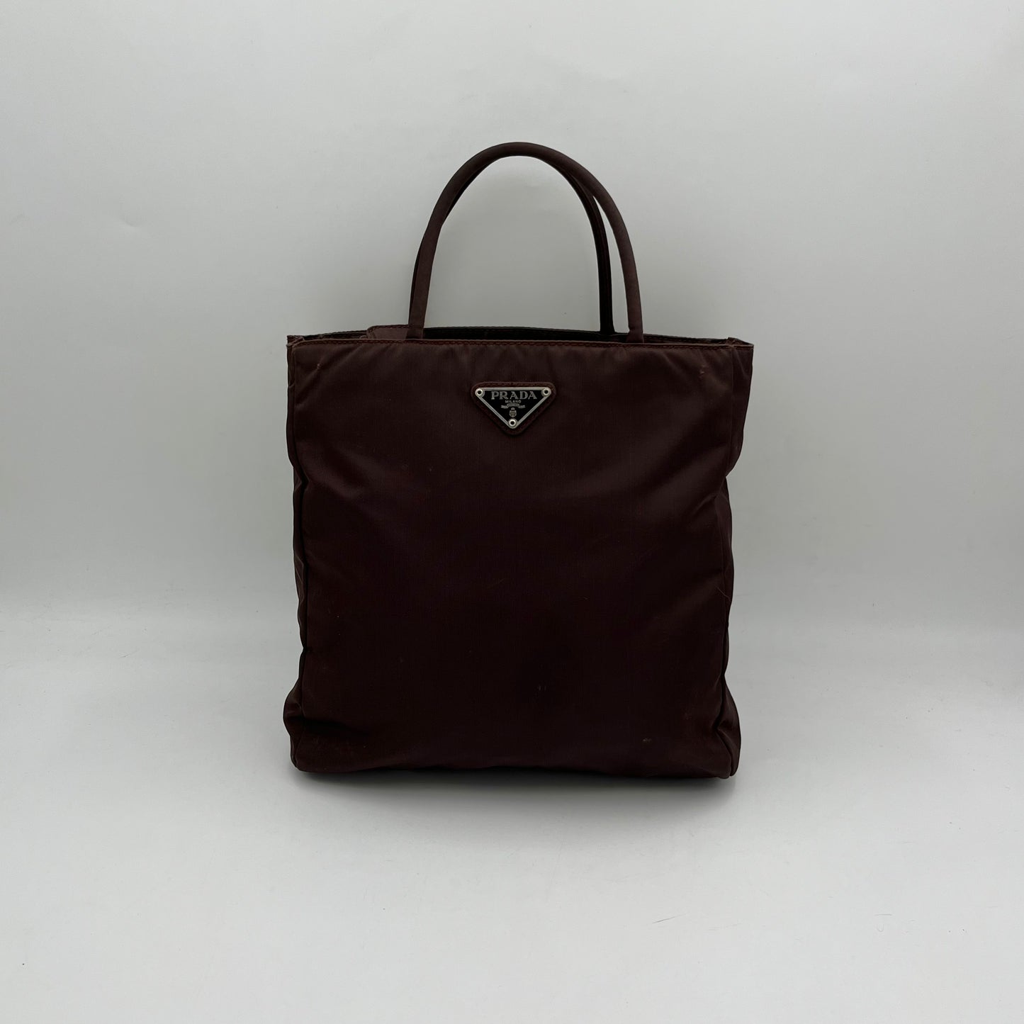 Prada Brown Nylon Open Tote