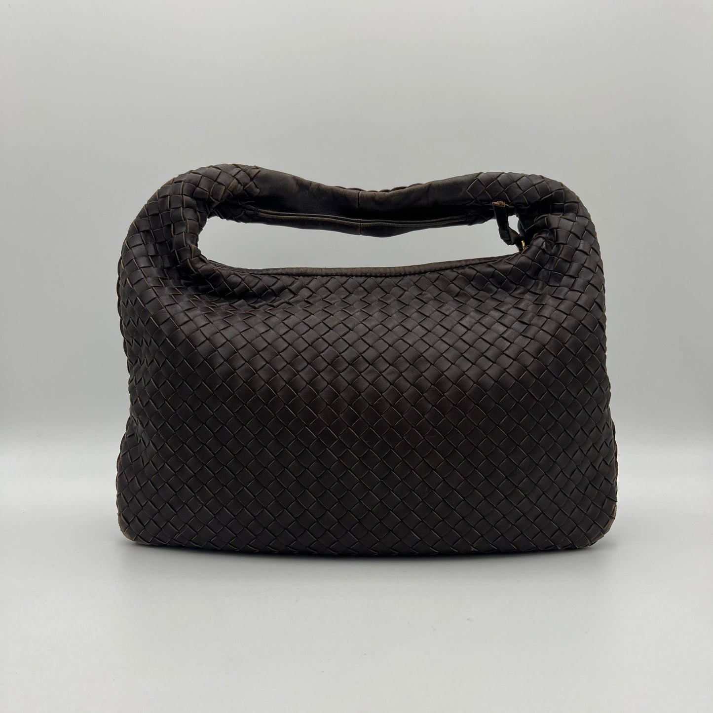Bottega Veneta Brown Intrecciato Leather Medium Hobo Bag