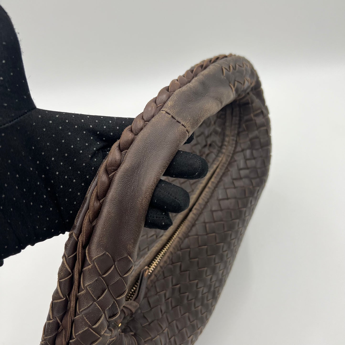 Bottega Veneta Brown Intrecciato Leather Medium Hobo Bag