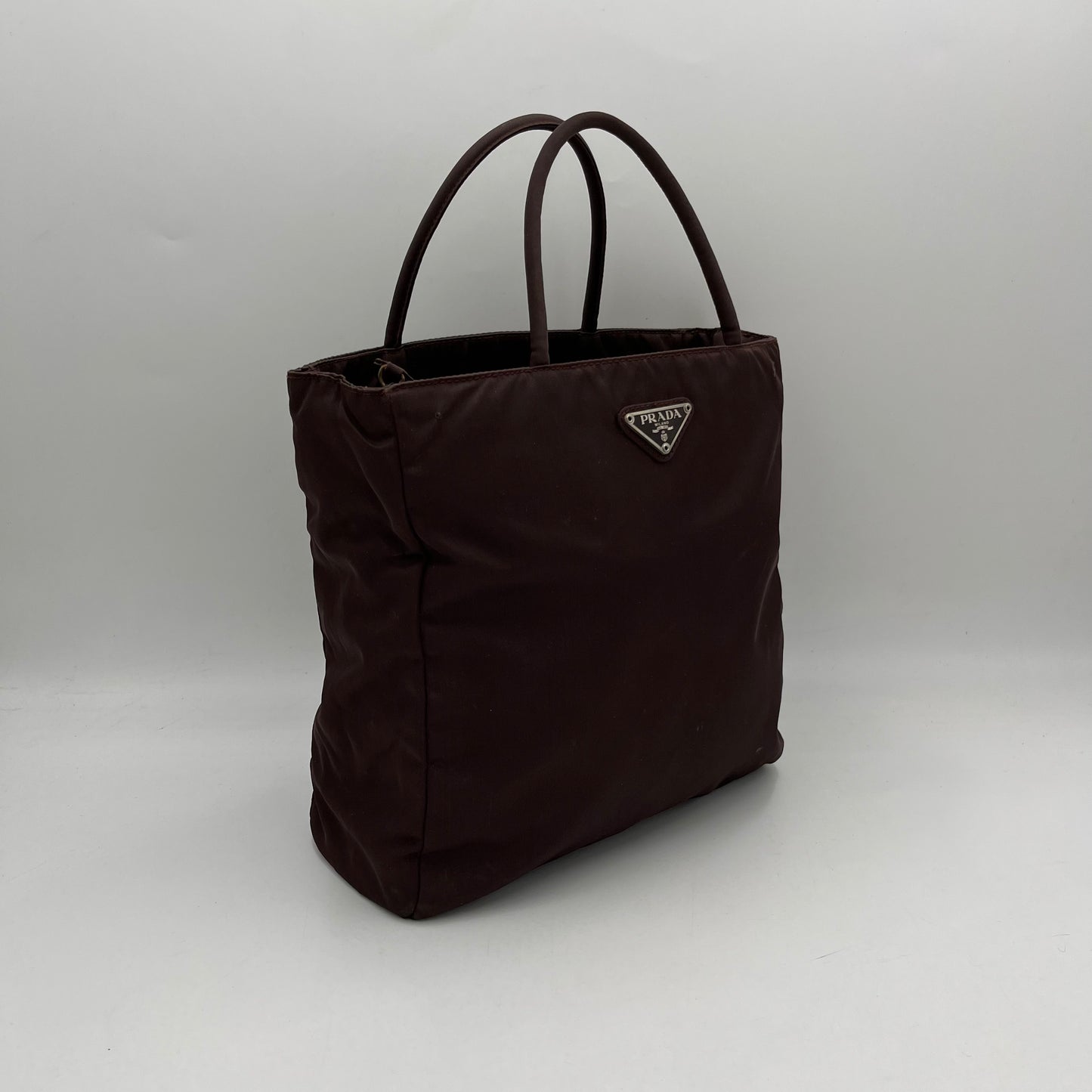 Prada Brown Nylon Open Tote