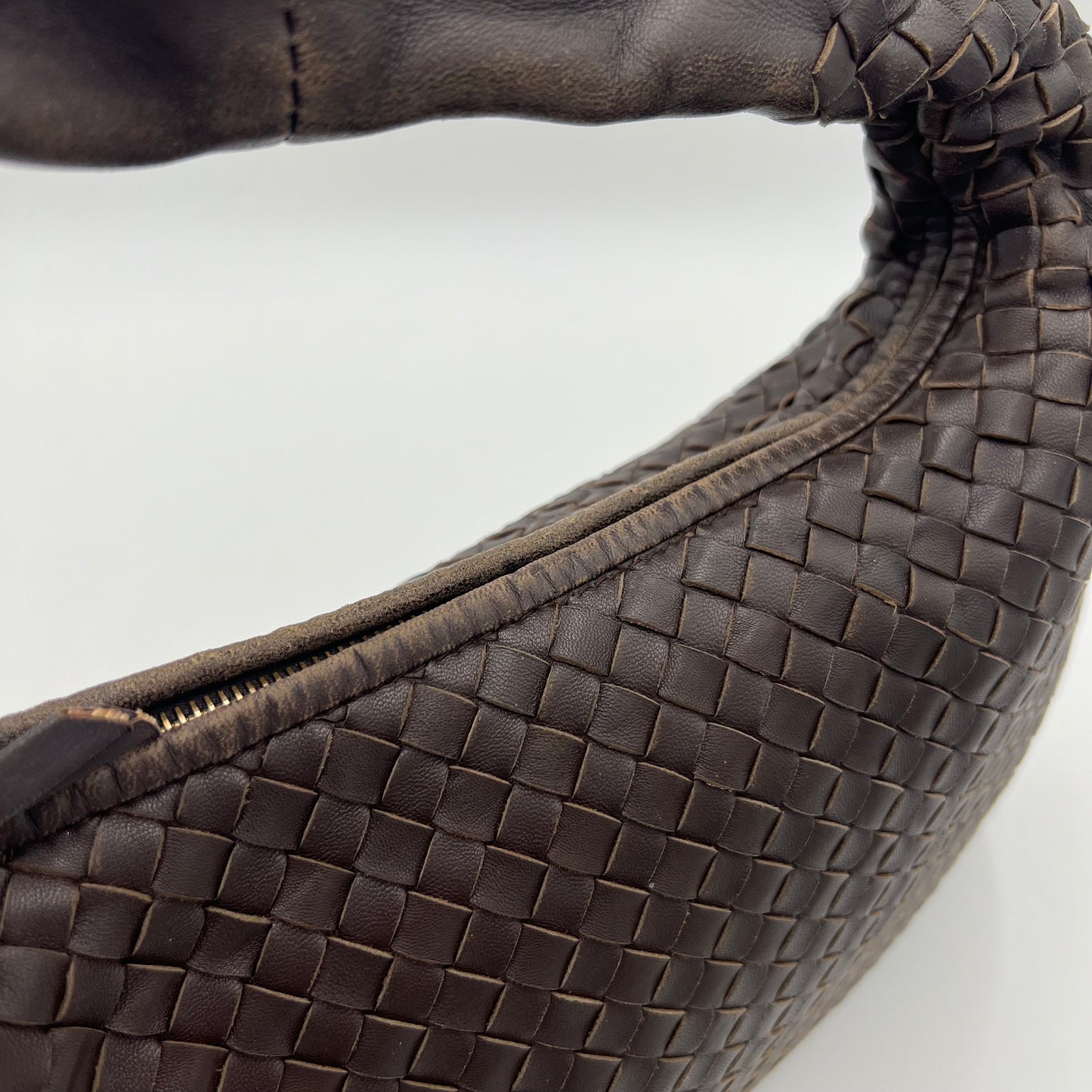 Bottega Veneta Brown Intrecciato Leather Medium Hobo Bag