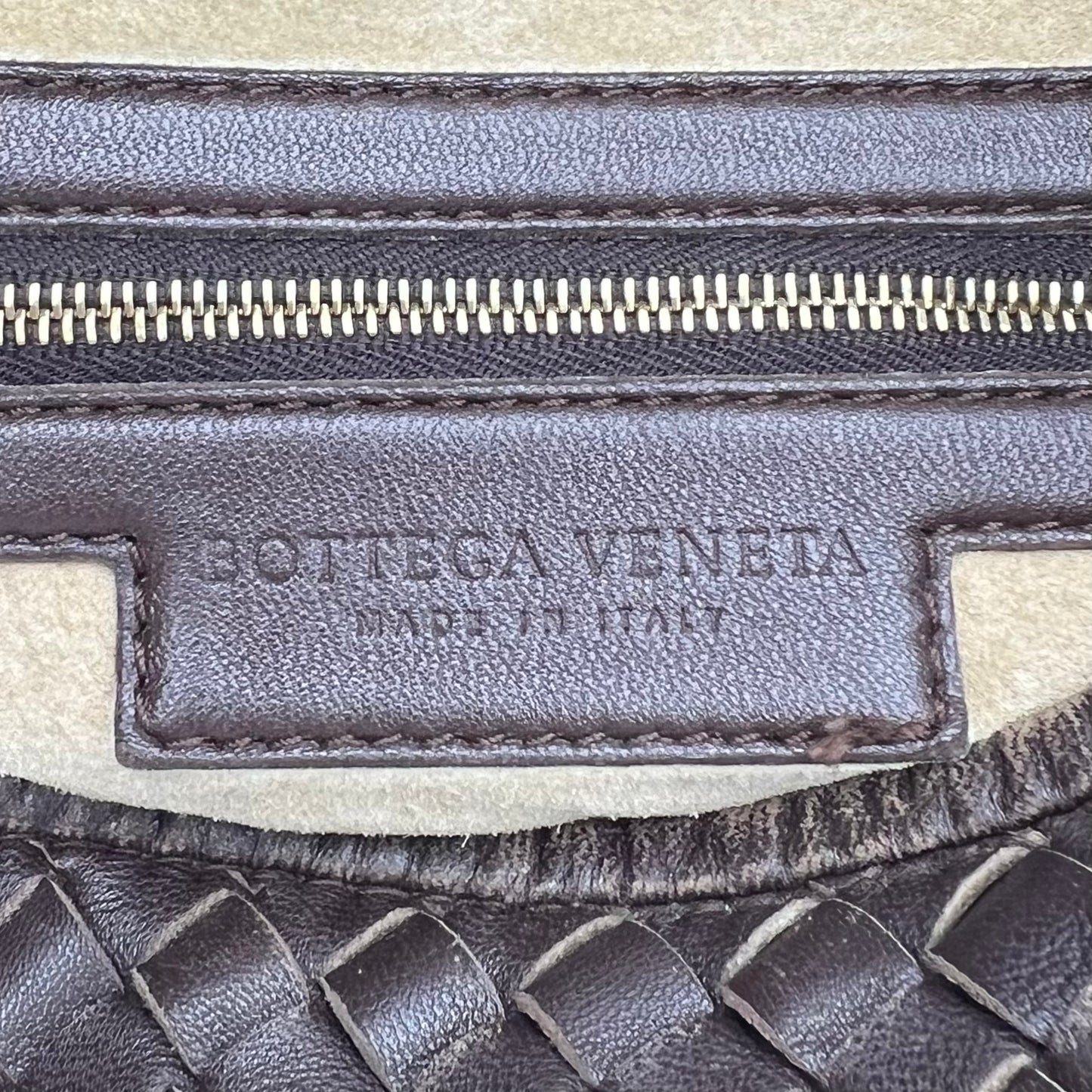 Bottega Veneta Brown Intrecciato Leather Medium Hobo Bag