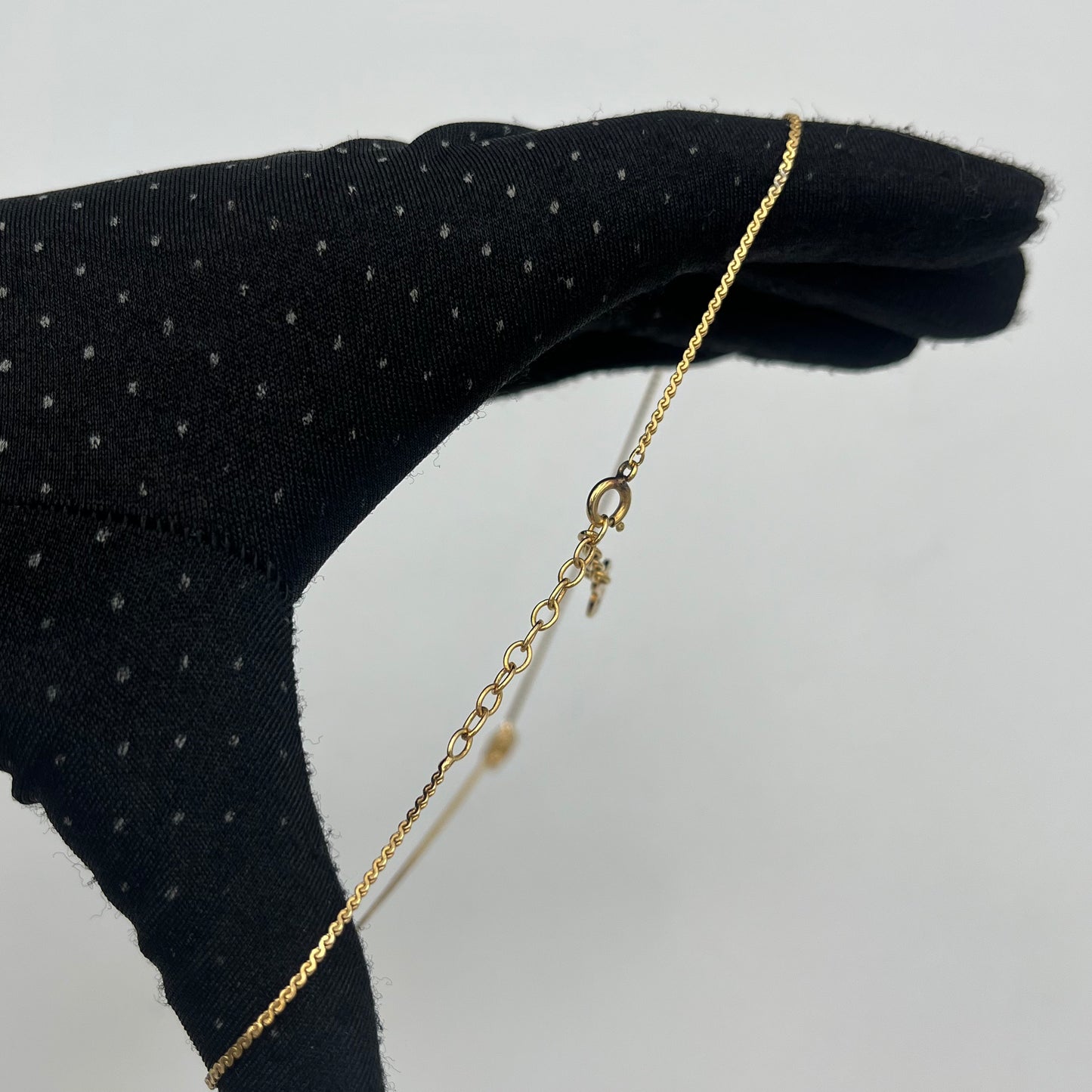 Christian Dior Gold-Tone Flower-Shaped Rhinestones Pendant Necklace