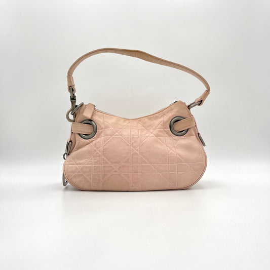 Christian Dior Pink Cannage Lambskin Leather Shoulder Bag