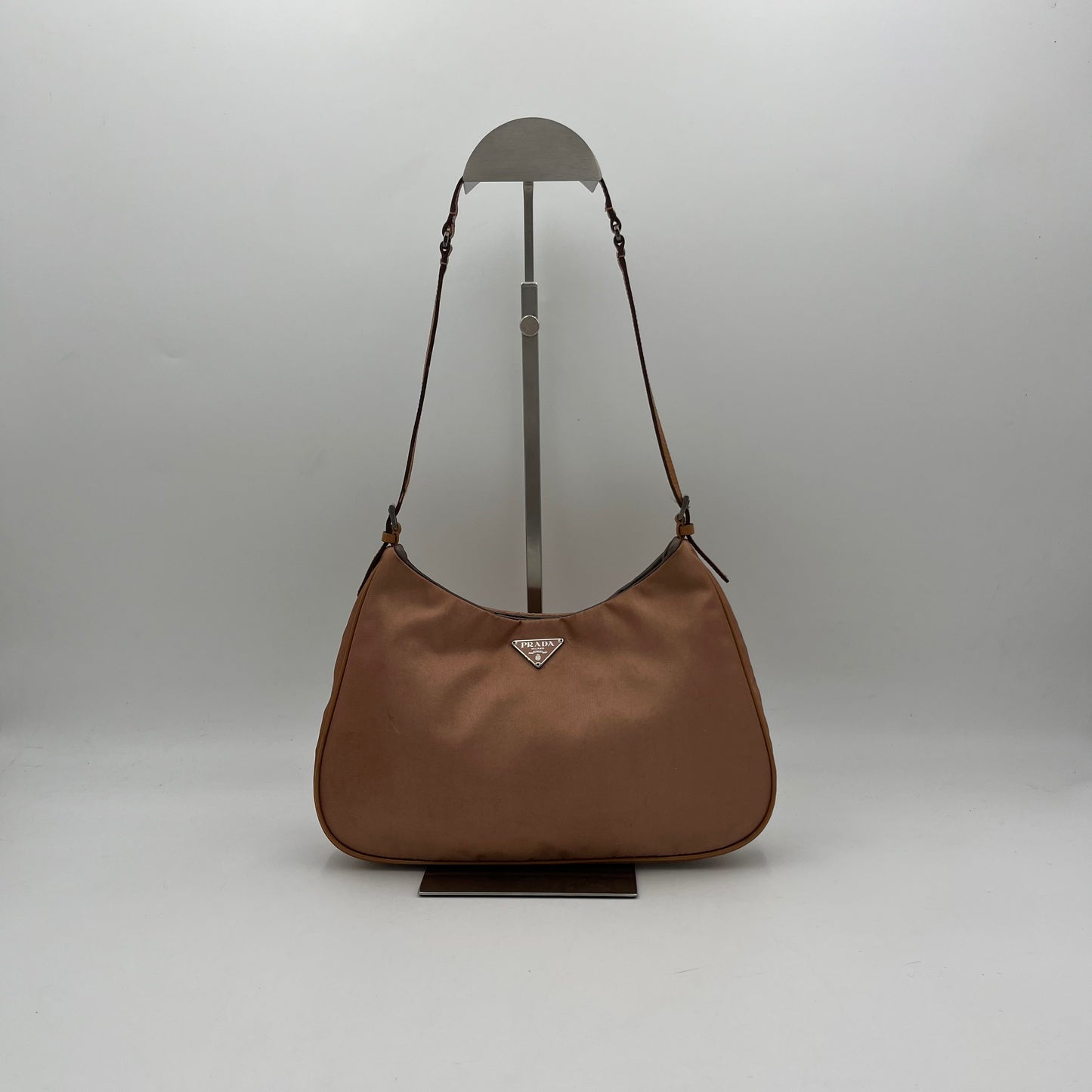 Prada Copper Nylon Cleo Hobo Bag