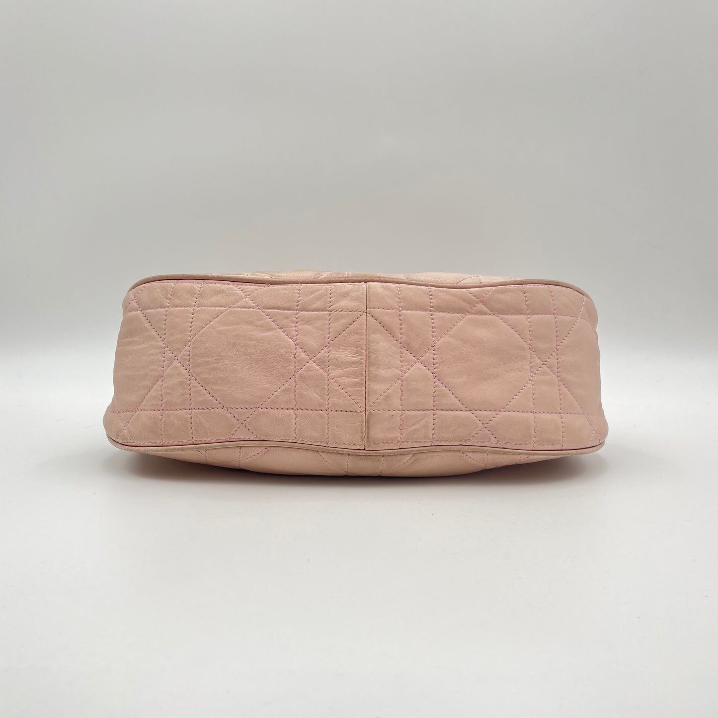 Christian Dior Pink Cannage Lambskin Leather Shoulder Bag