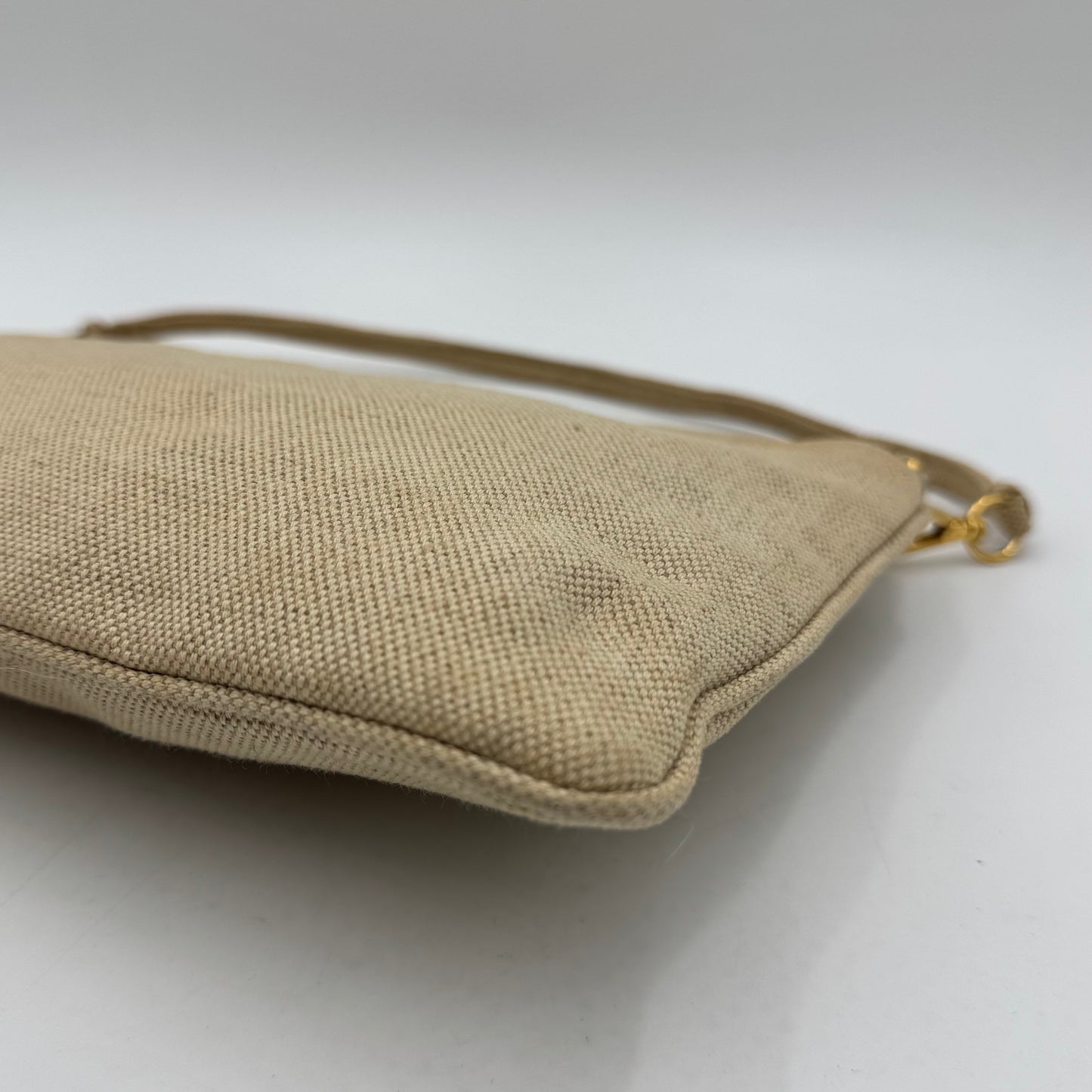 Prada Beige Canvas Pochette