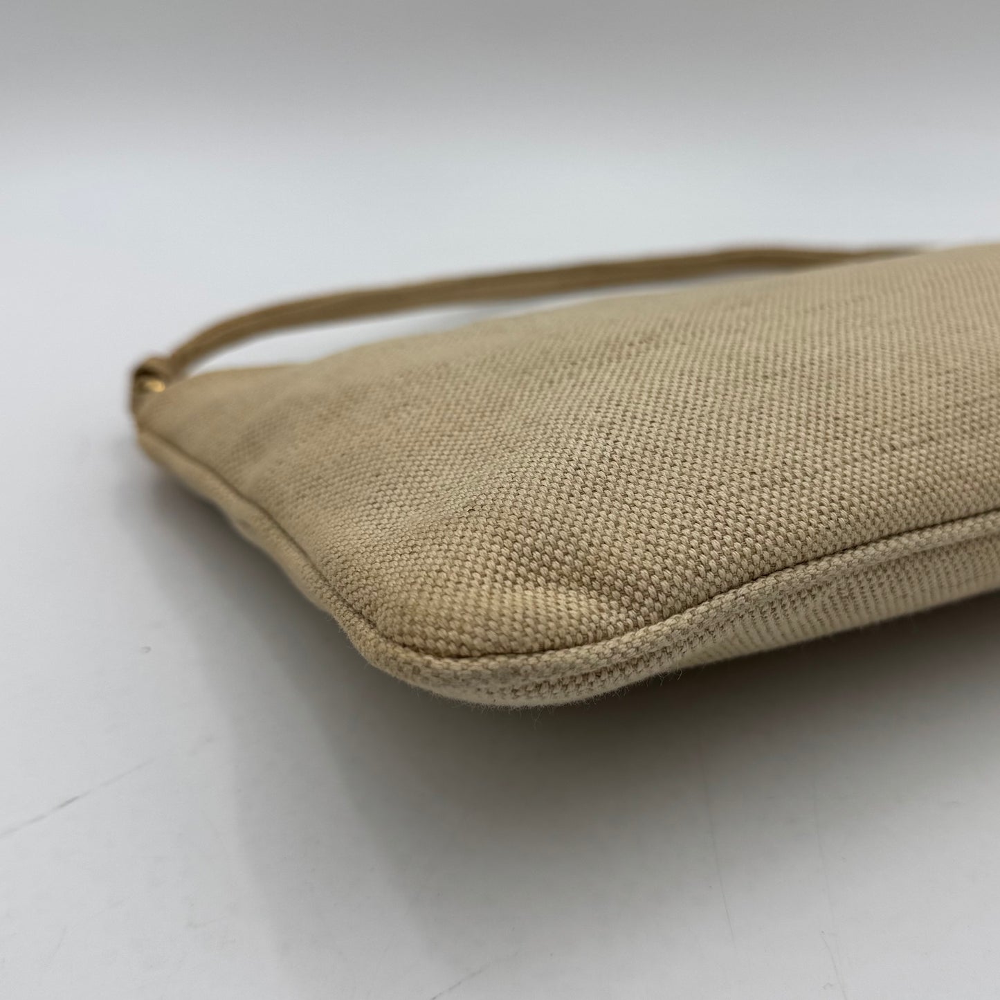 Prada Beige Canvas Pochette