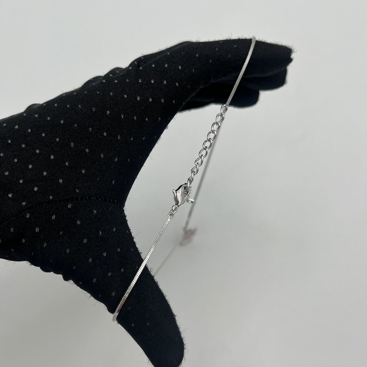 Christian Dior Silver-Tone Light Pink Trotter Necklace