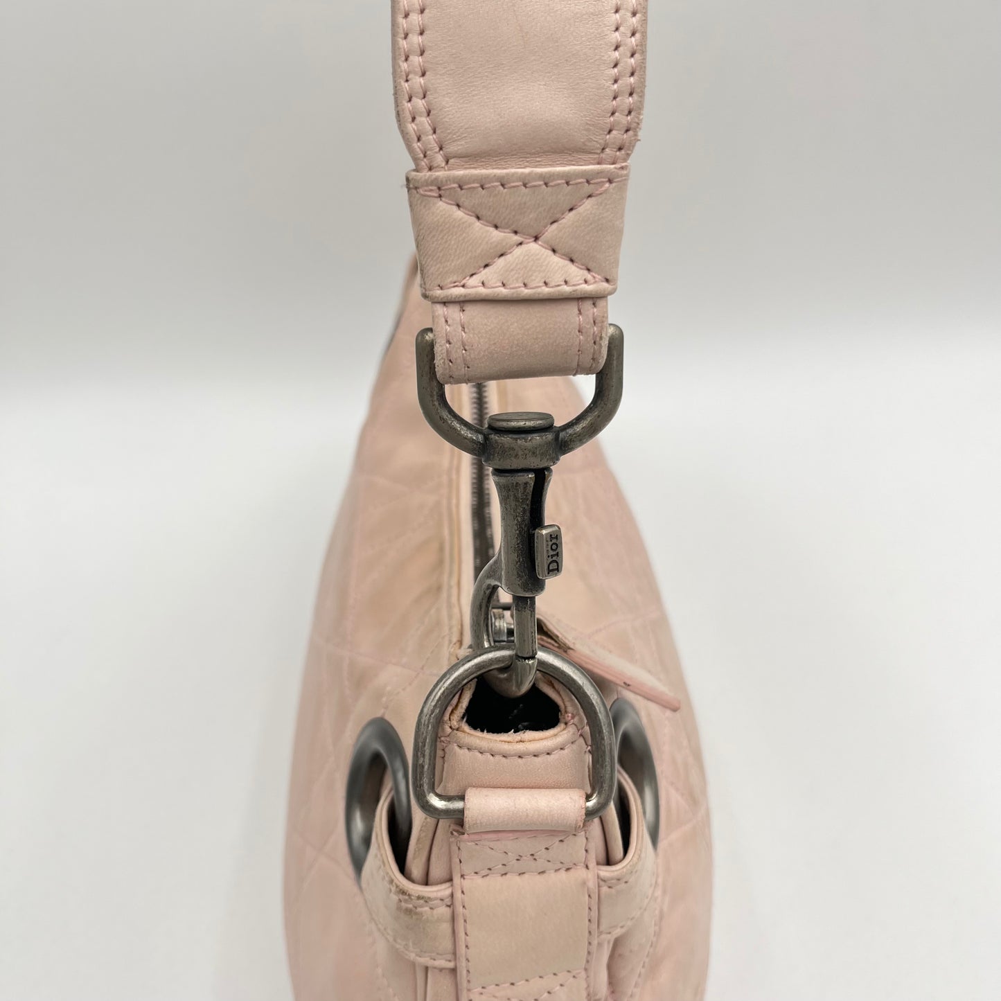 Christian Dior Pink Cannage Lambskin Leather Shoulder Bag