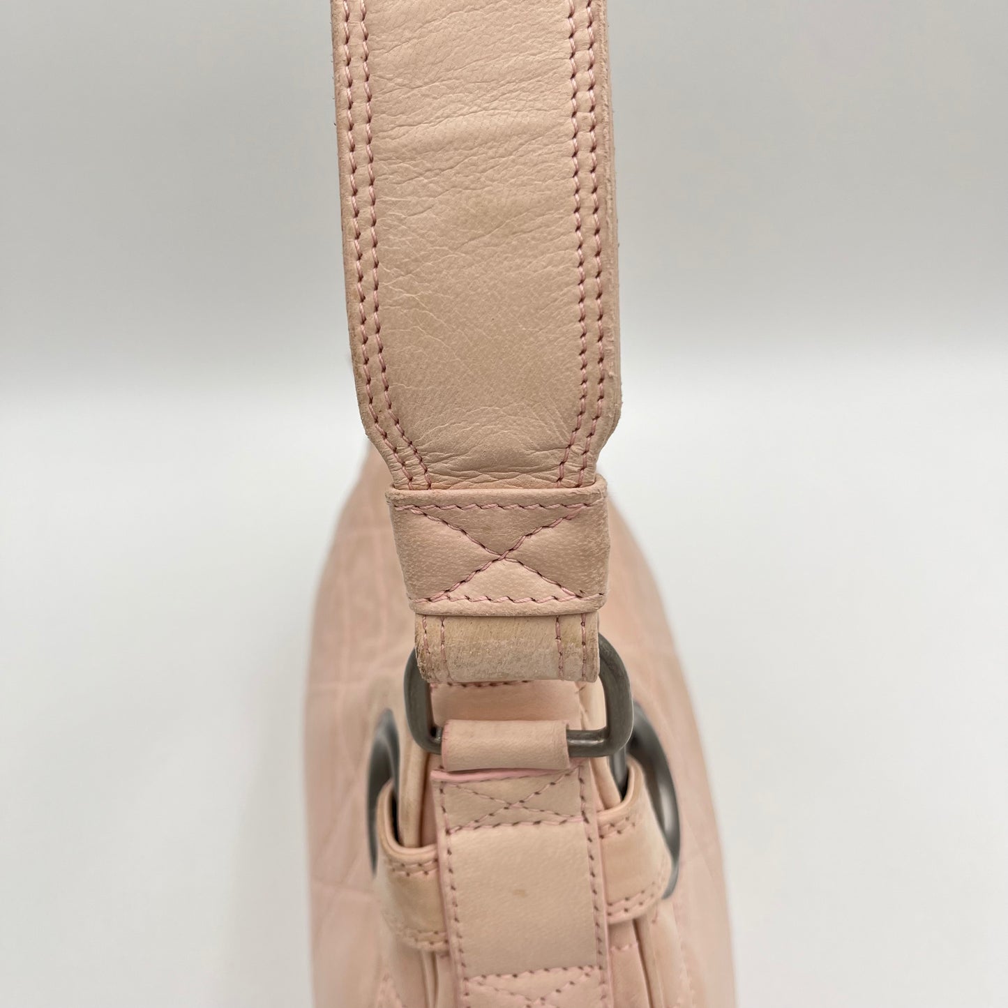 Christian Dior Pink Cannage Lambskin Leather Shoulder Bag