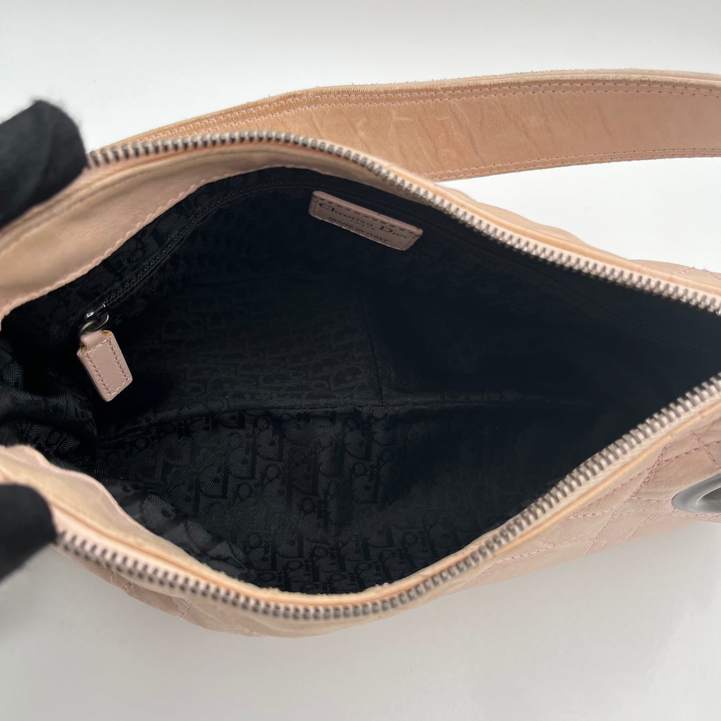 Christian Dior Pink Cannage Lambskin Leather Shoulder Bag