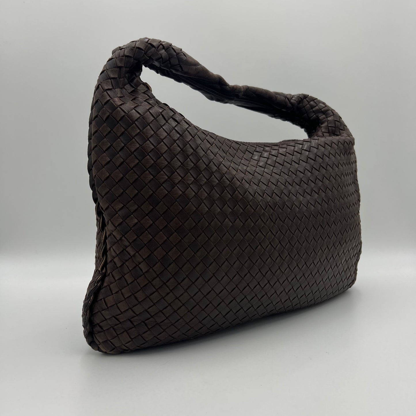 Bottega Veneta Brown Intrecciato Large Hobo Bag