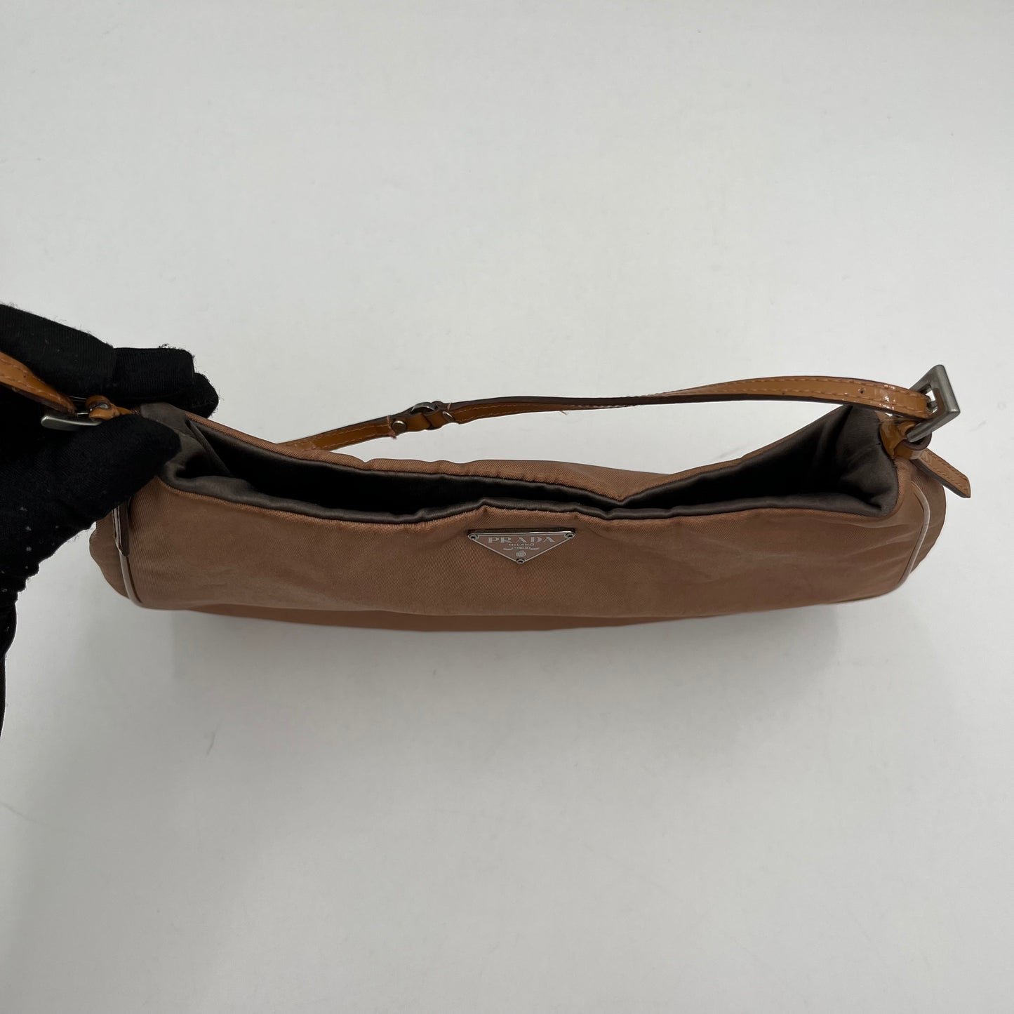 Prada Copper Nylon Cleo Hobo Bag