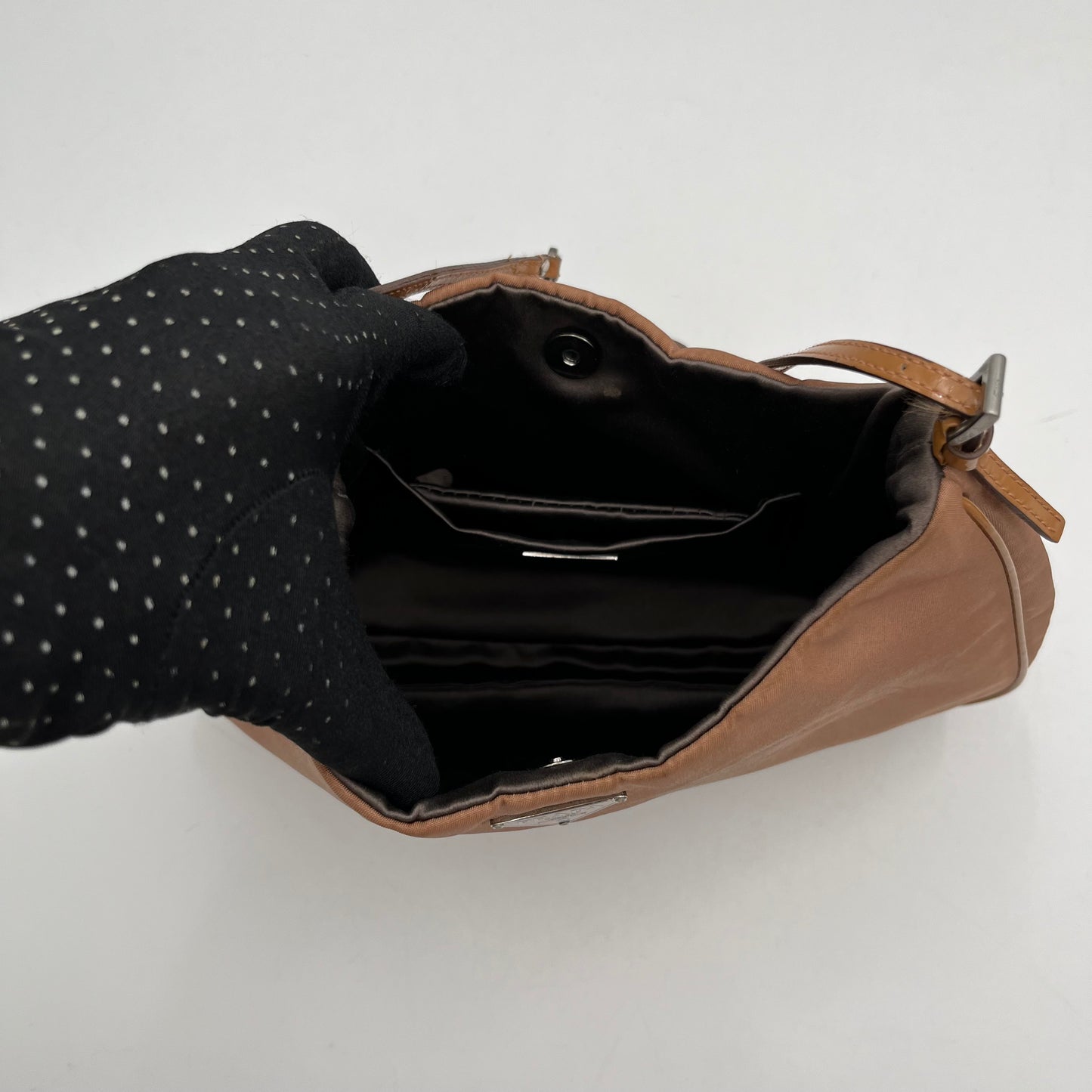 Prada Copper Nylon Cleo Hobo Bag