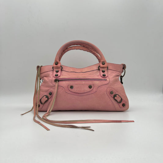 Balenciaga Pink Leather Classic The First City Bag