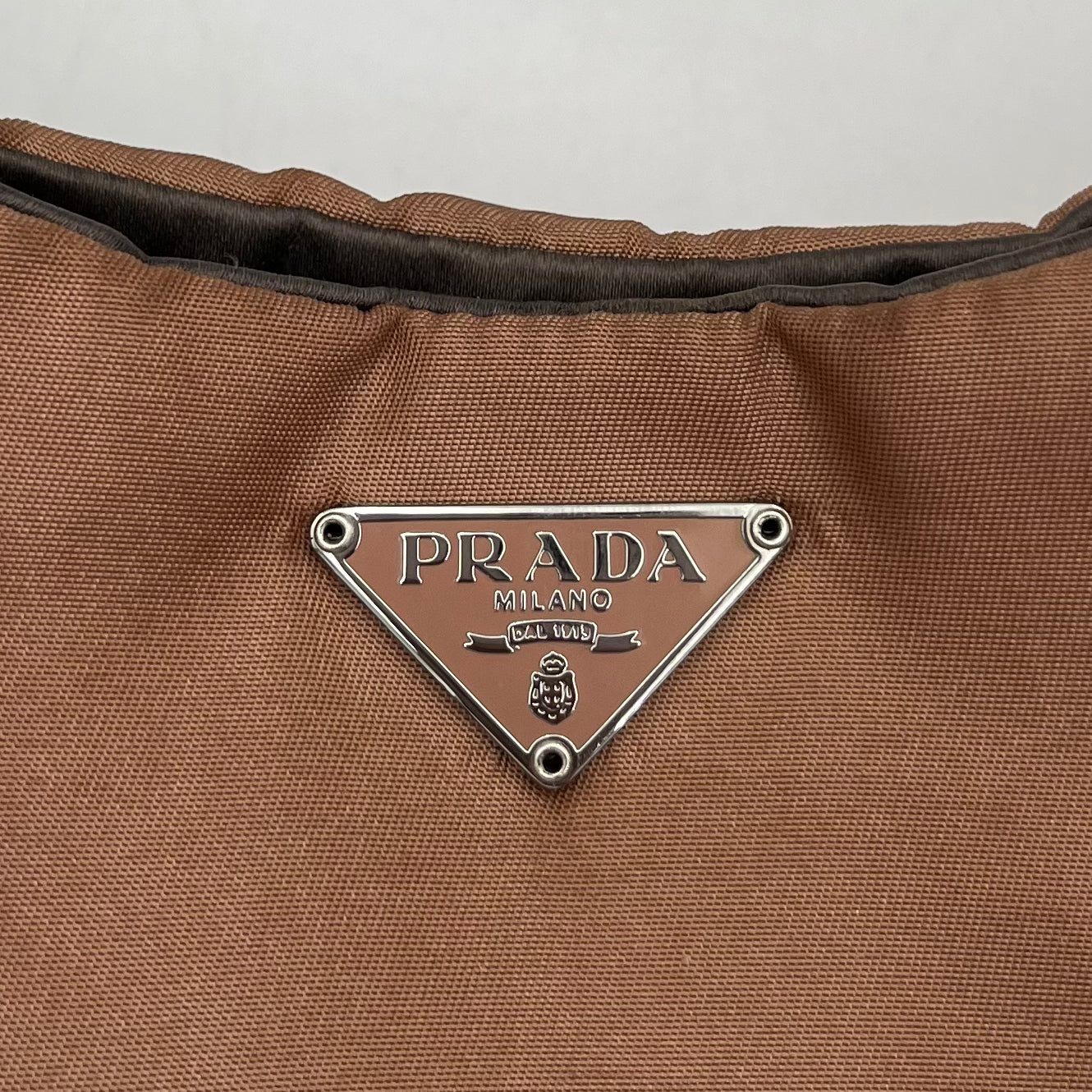 Prada Copper Nylon Cleo Hobo Bag