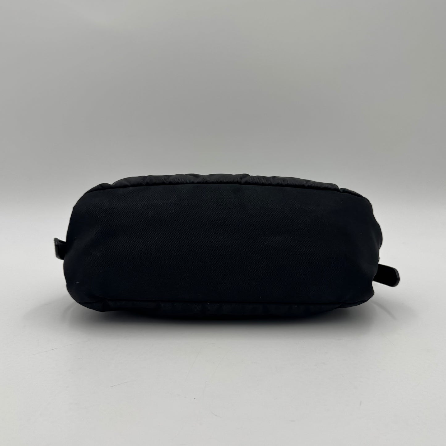 Prada Black Nylon Bow Pochette
