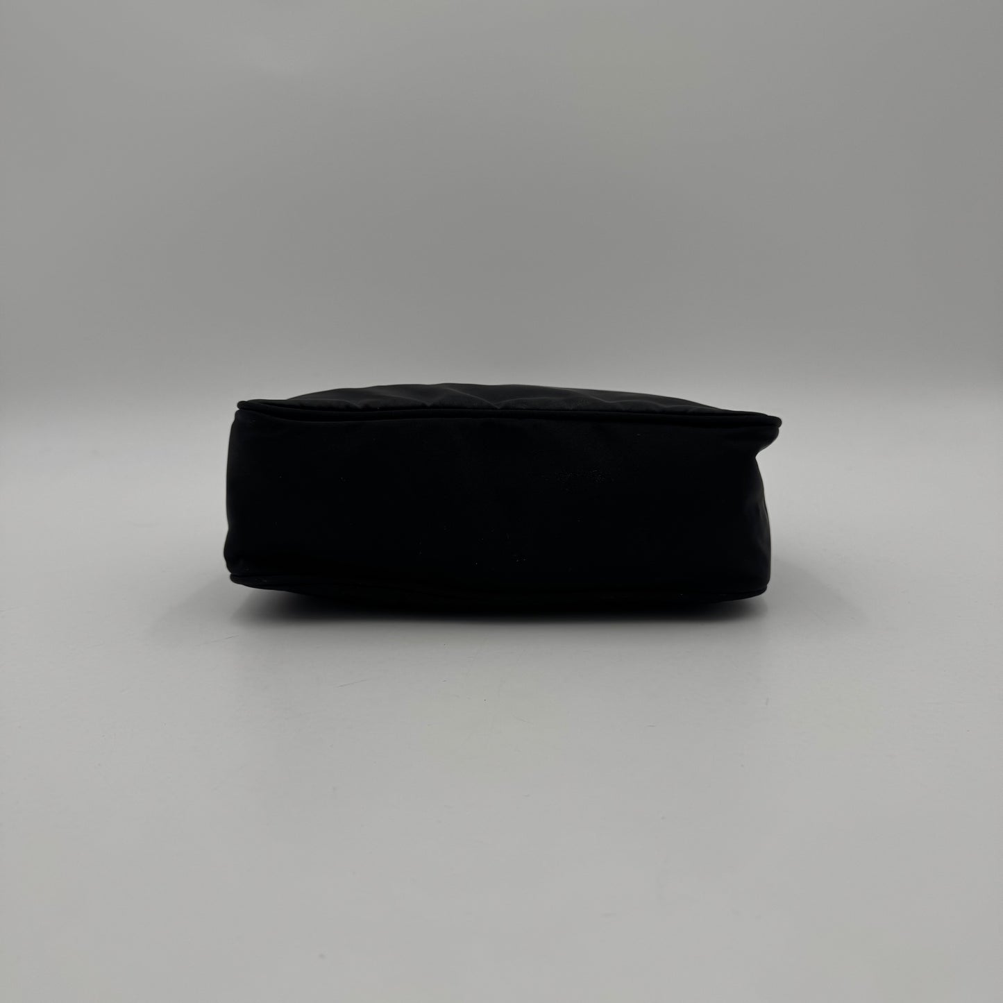 Prada Black Nylon Mini Hobo Baguette