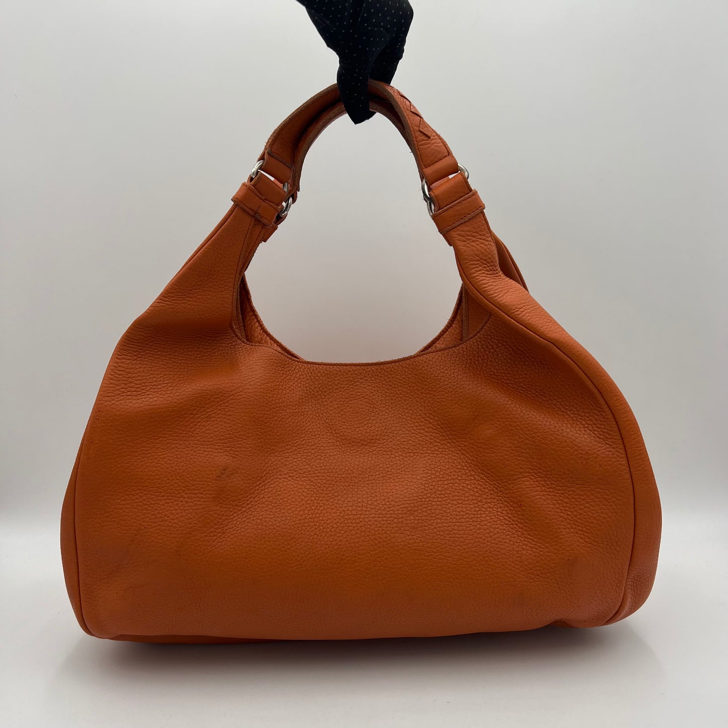 Bottega Veneta Orange Leather Campana Hobo Bag