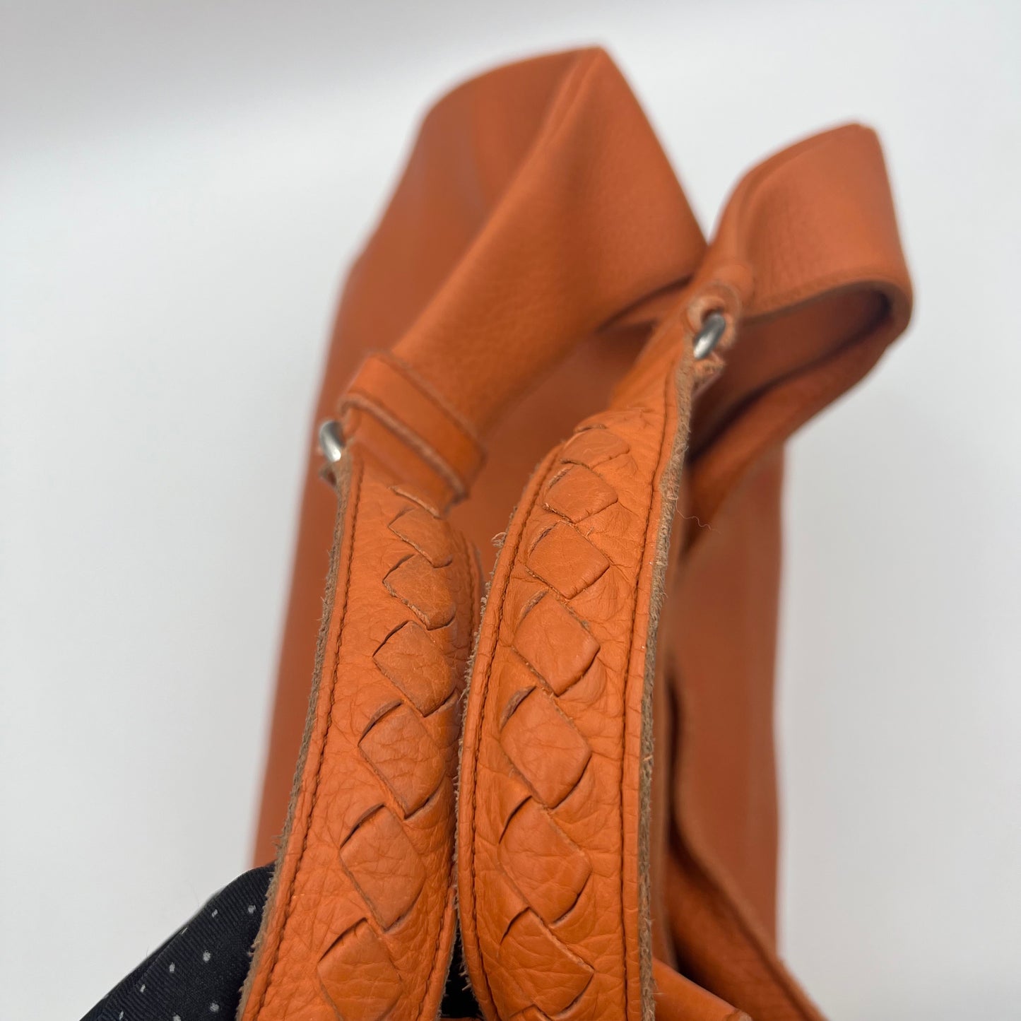 Bottega Veneta Orange Leather Campana Hobo Bag