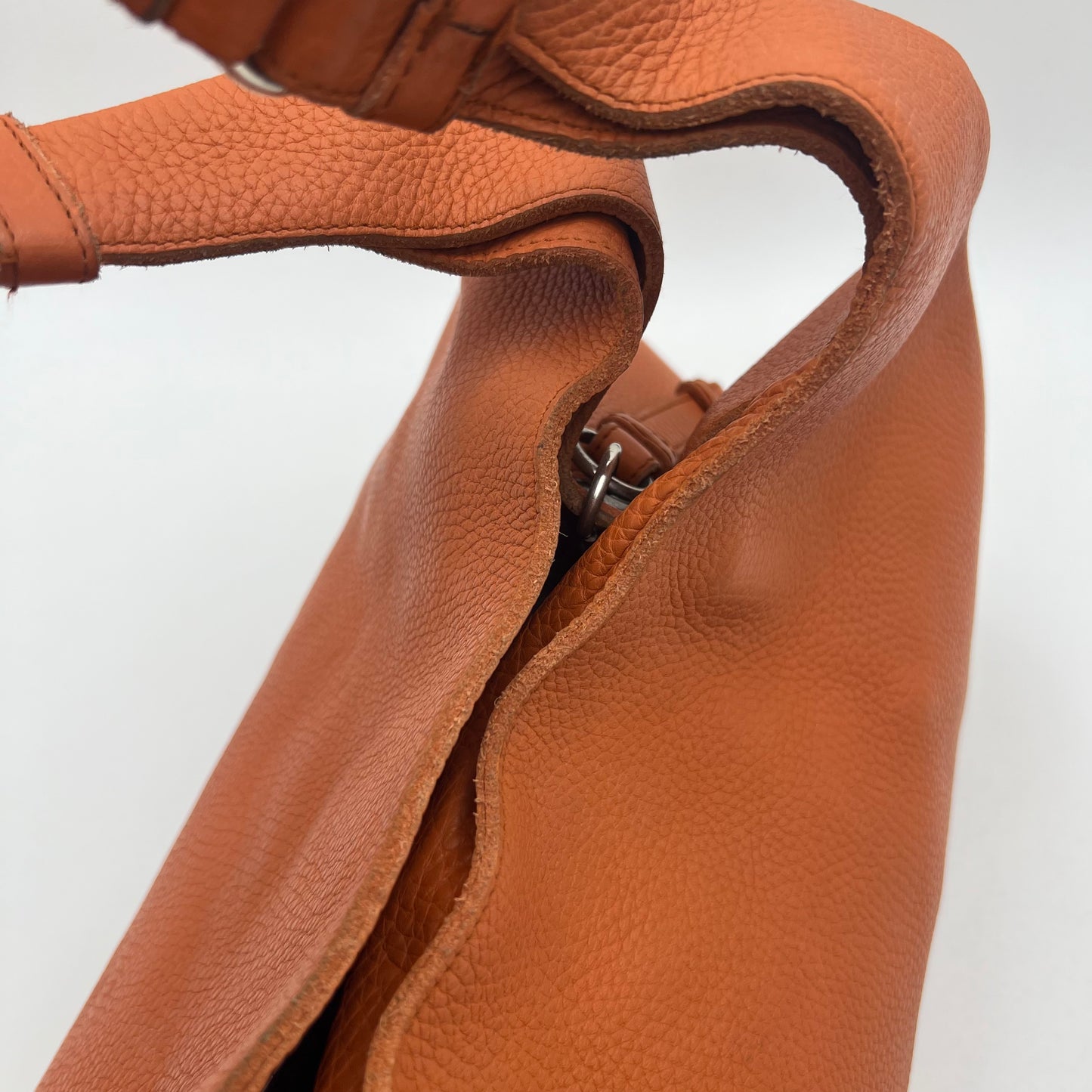 Bottega Veneta Orange Leather Campana Hobo Bag