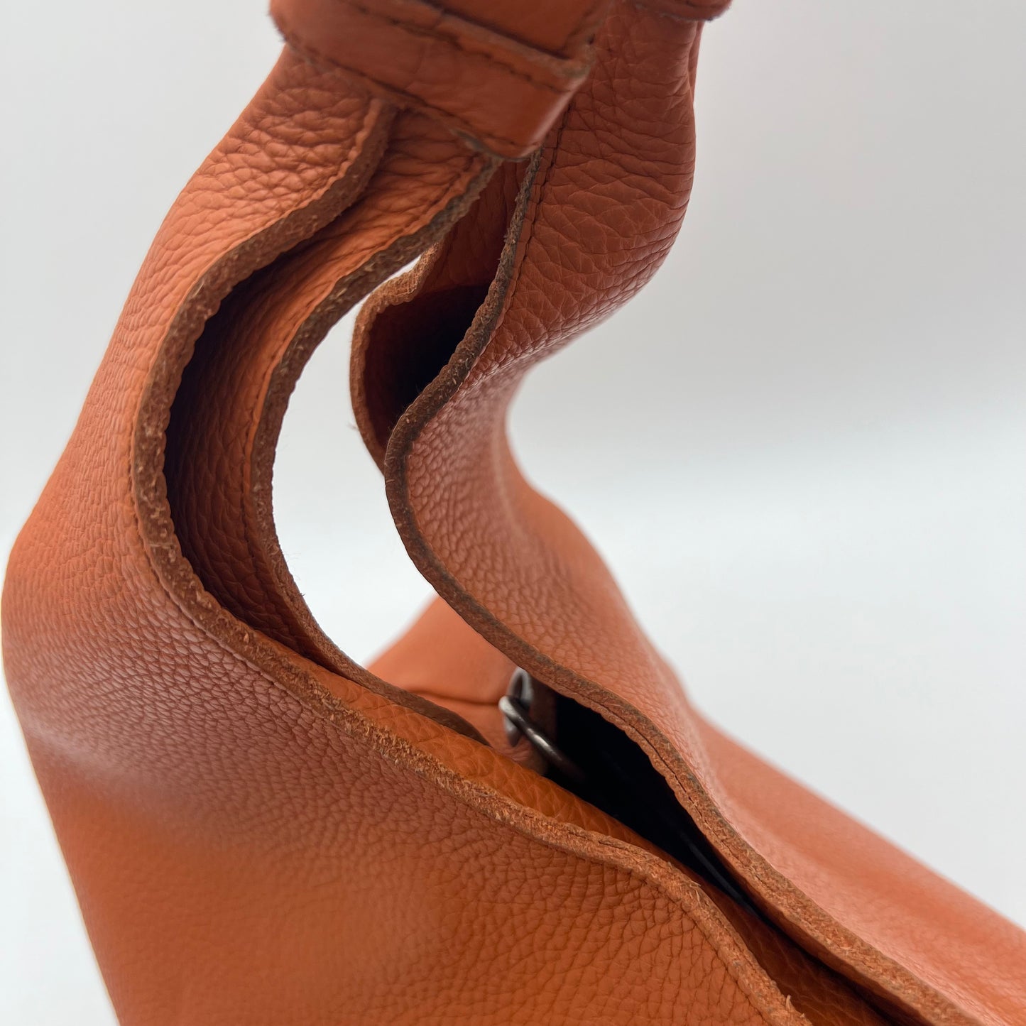 Bottega Veneta Orange Leather Campana Hobo Bag