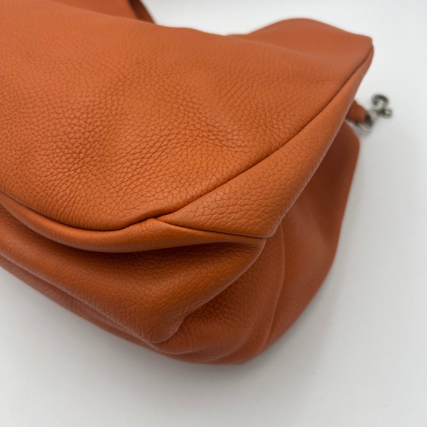 Bottega Veneta Orange Leather Campana Hobo Bag