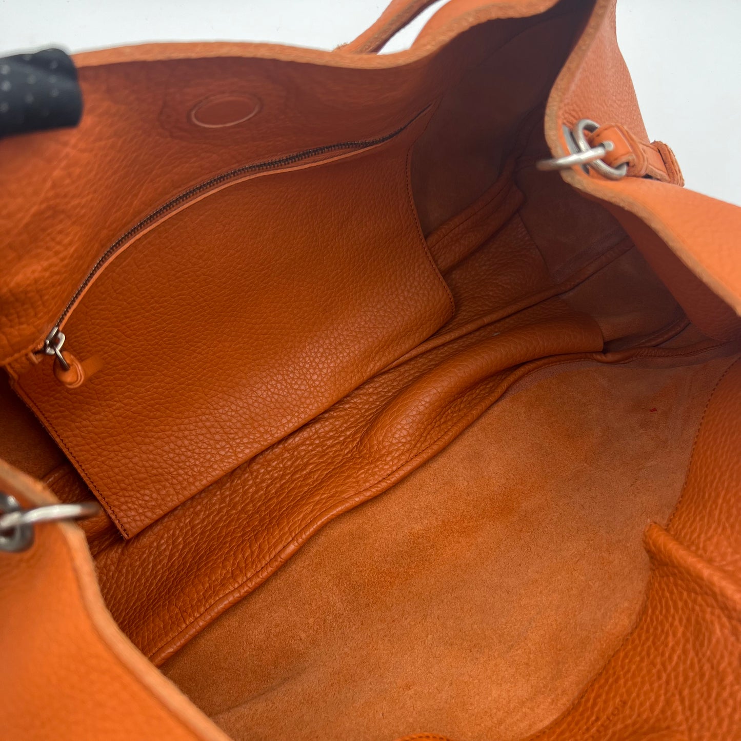 Bottega Veneta Orange Leather Campana Hobo Bag