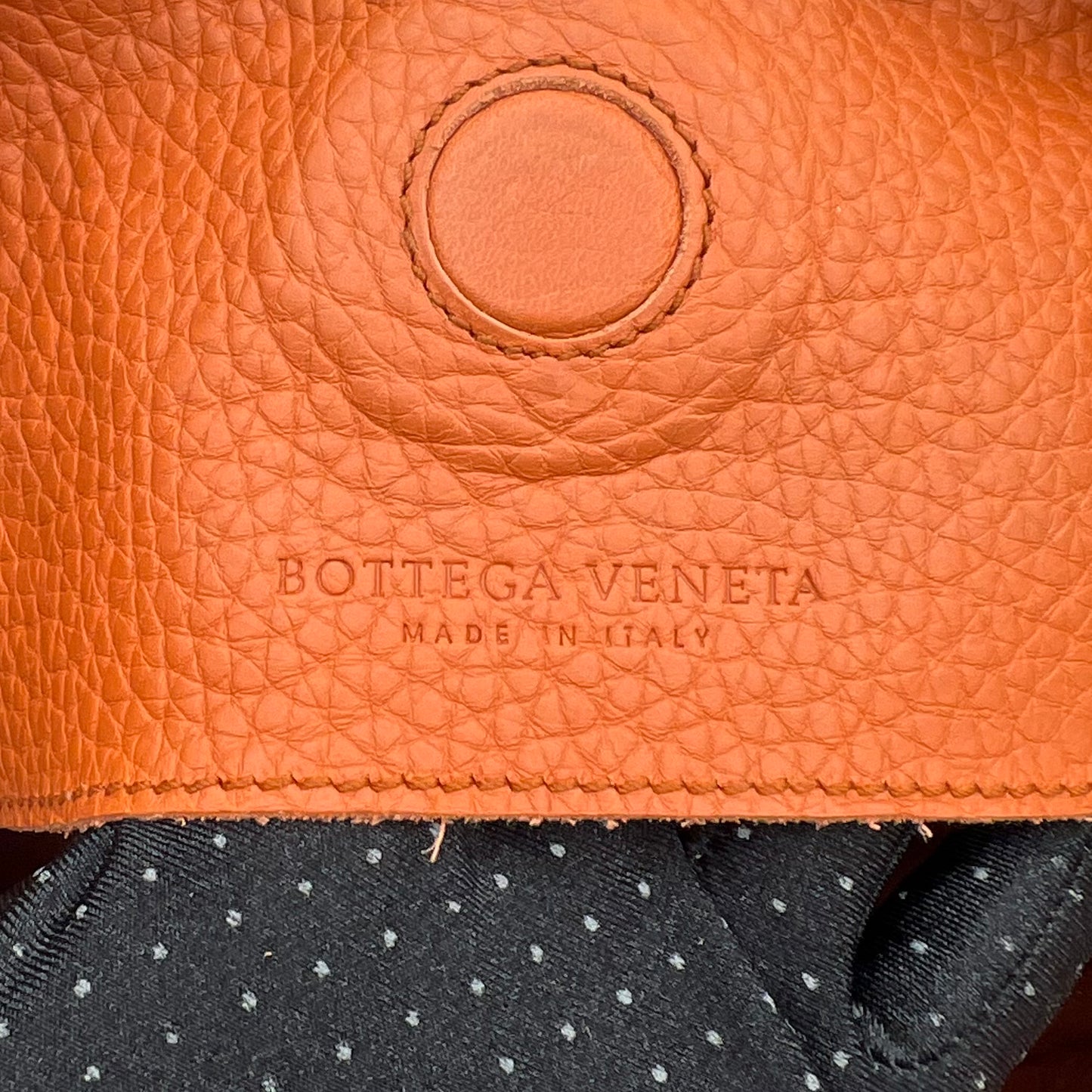 Bottega Veneta Orange Leather Campana Hobo Bag