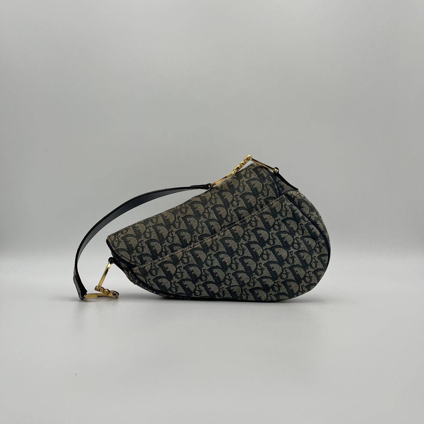 Christian Dior Blue Monogram Saddle GHW (RU 0040)