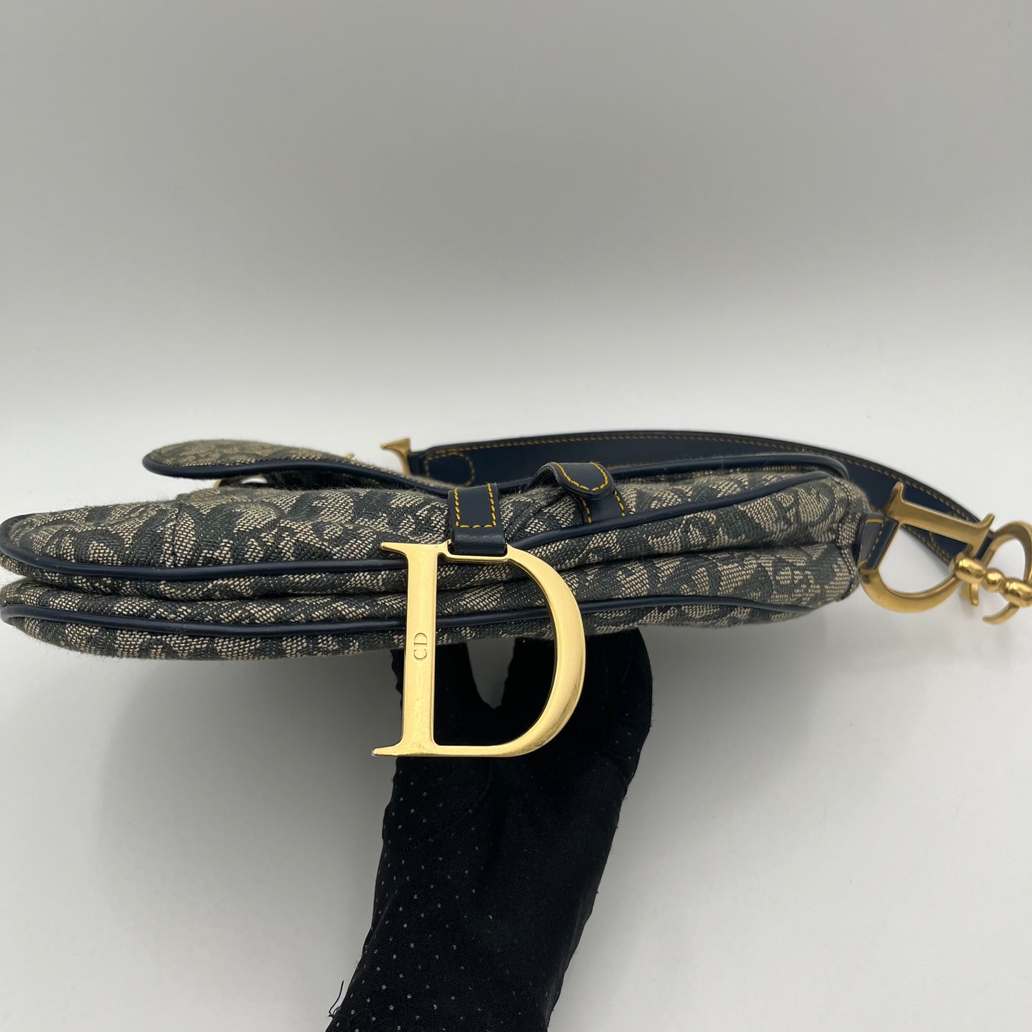 Christian Dior Blue Monogram Saddle GHW (RU 0040)