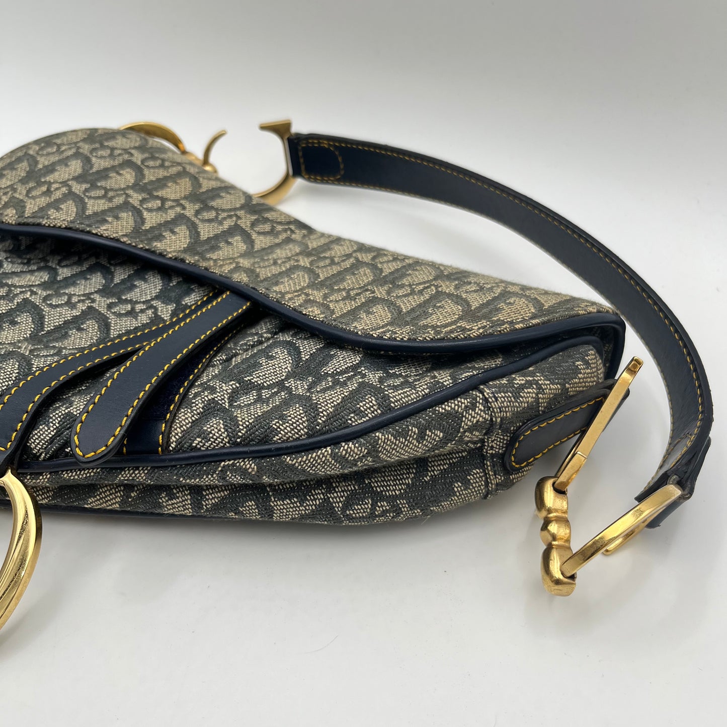 Christian Dior Blue Monogram Saddle GHW (RU 0040)