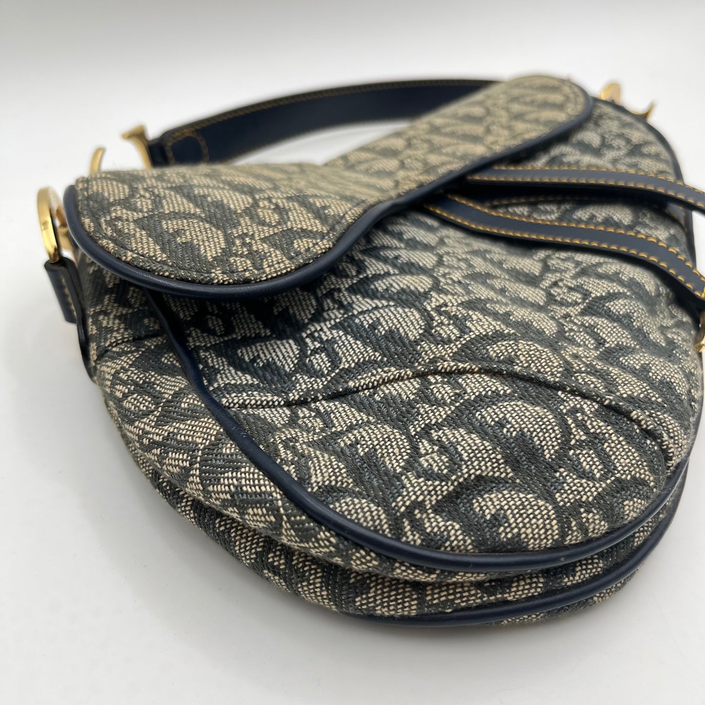 Christian Dior Blue Monogram Saddle GHW (RU 0040)