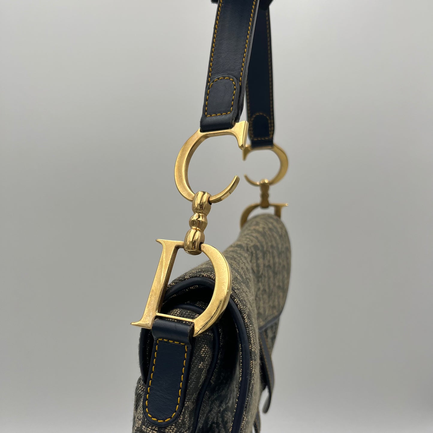 Christian Dior Blue Monogram Saddle GHW (RU 0040)