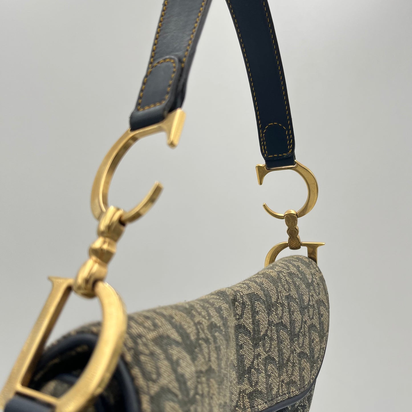Christian Dior Blue Monogram Saddle GHW (RU 0040)