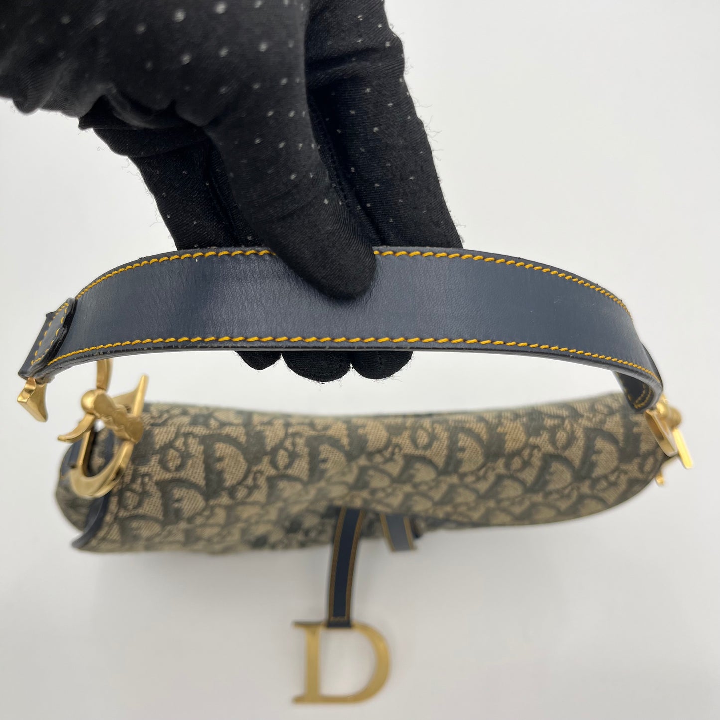 Christian Dior Blue Monogram Saddle GHW (RU 0040)