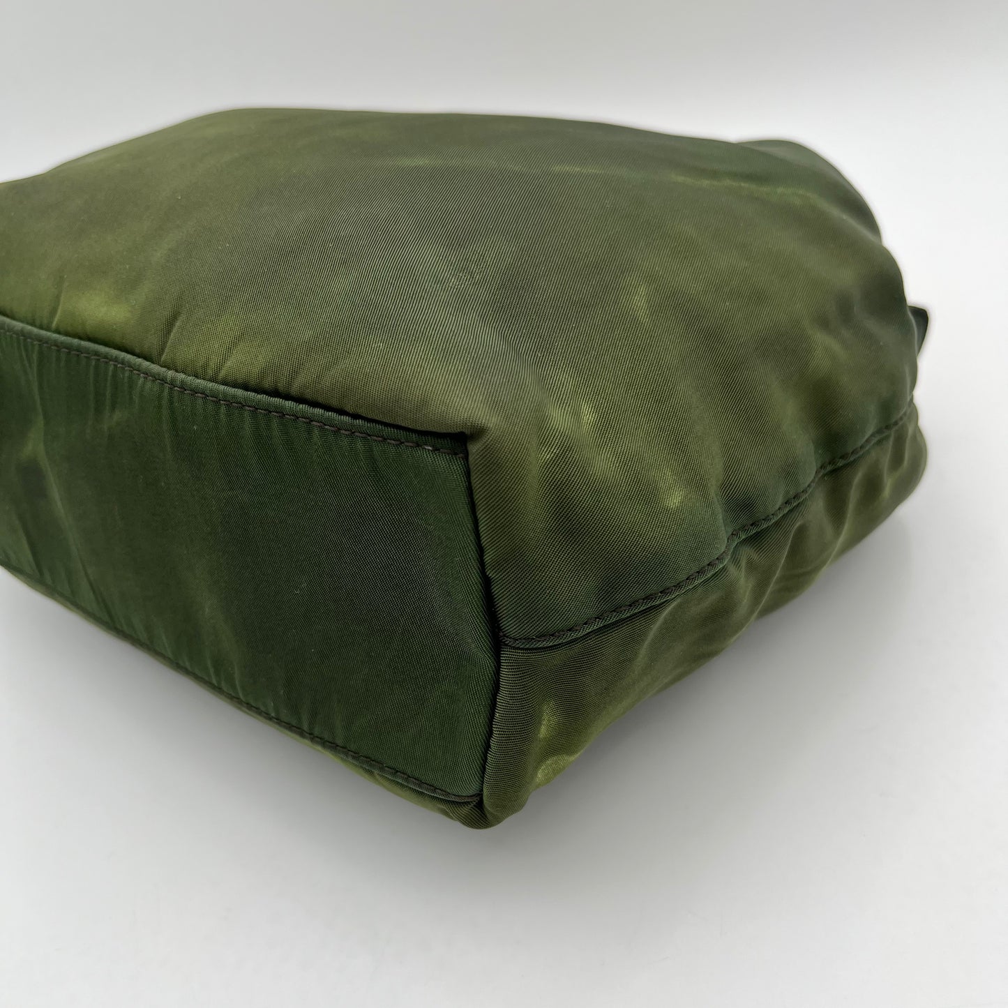 Christian Dior Green Nylon Orange Malice Pearl Handbag