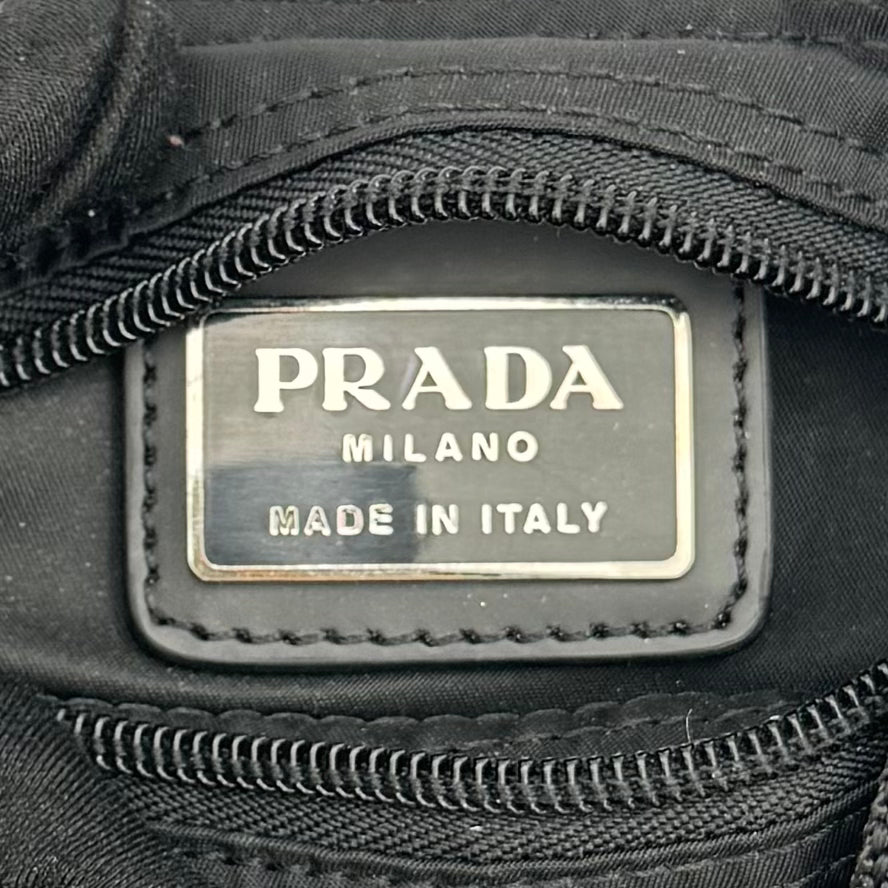 Prada Black Nylon Flat Small Messenger Crossbody