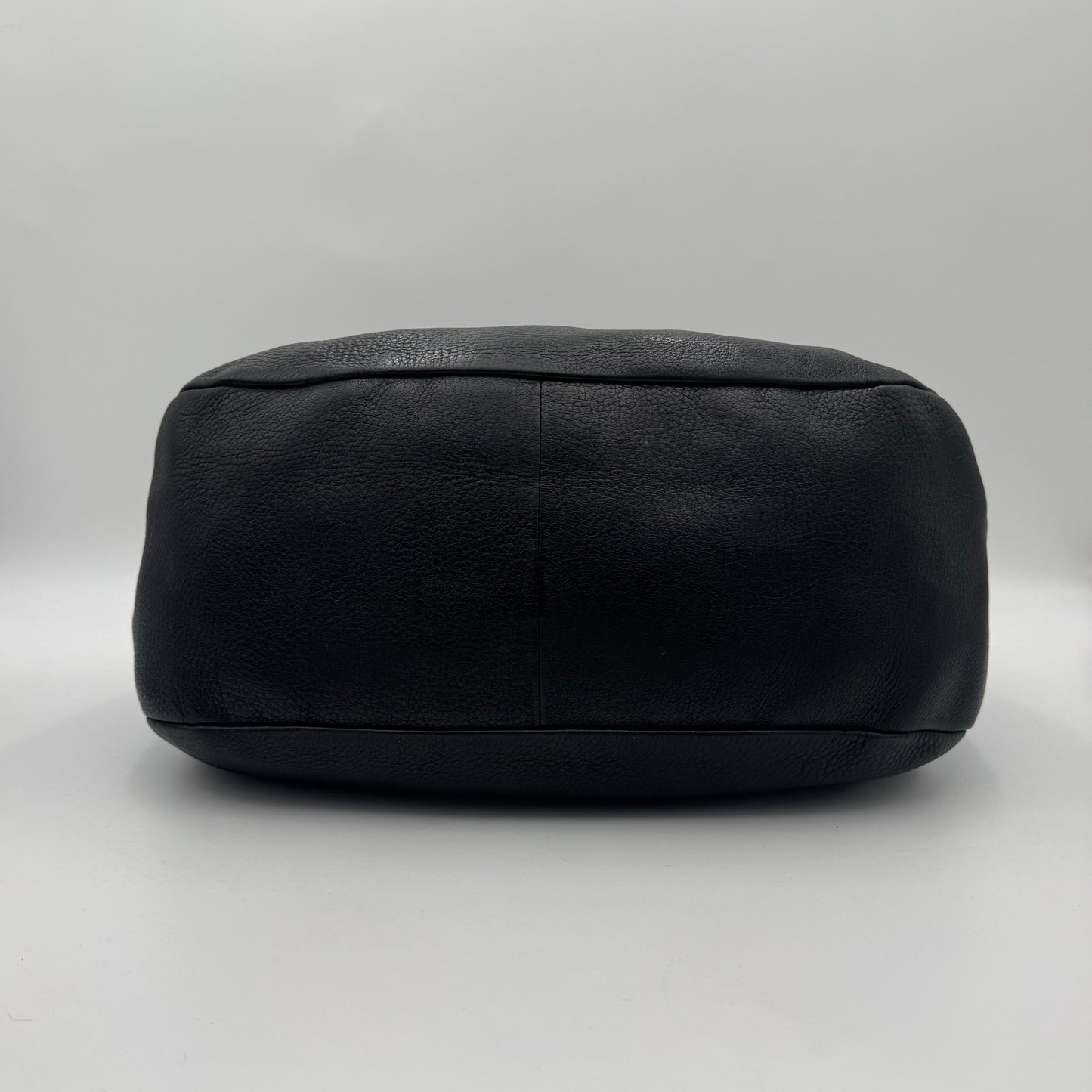 Prada Black Vitello Daino Large Hobo Bag