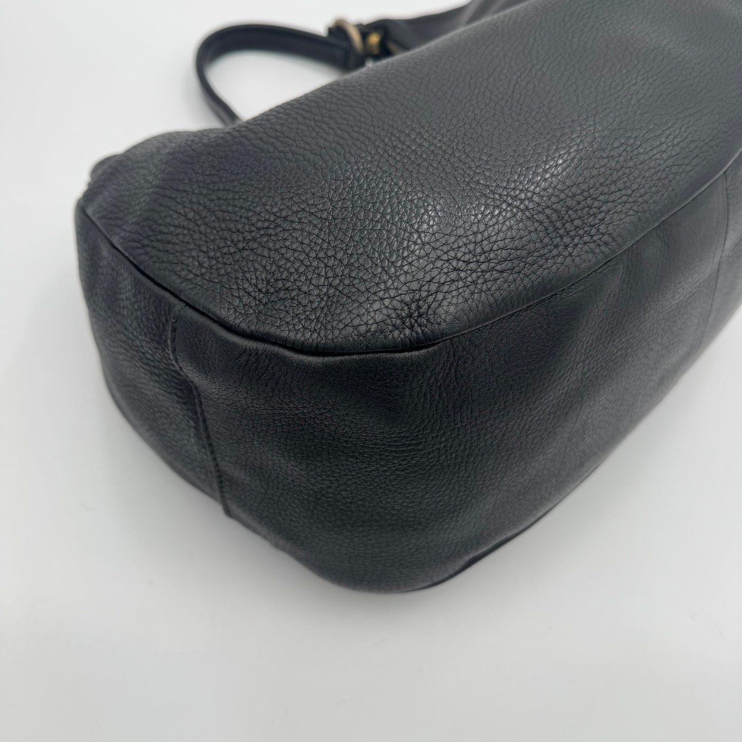 Prada Black Vitello Daino Large Hobo Bag