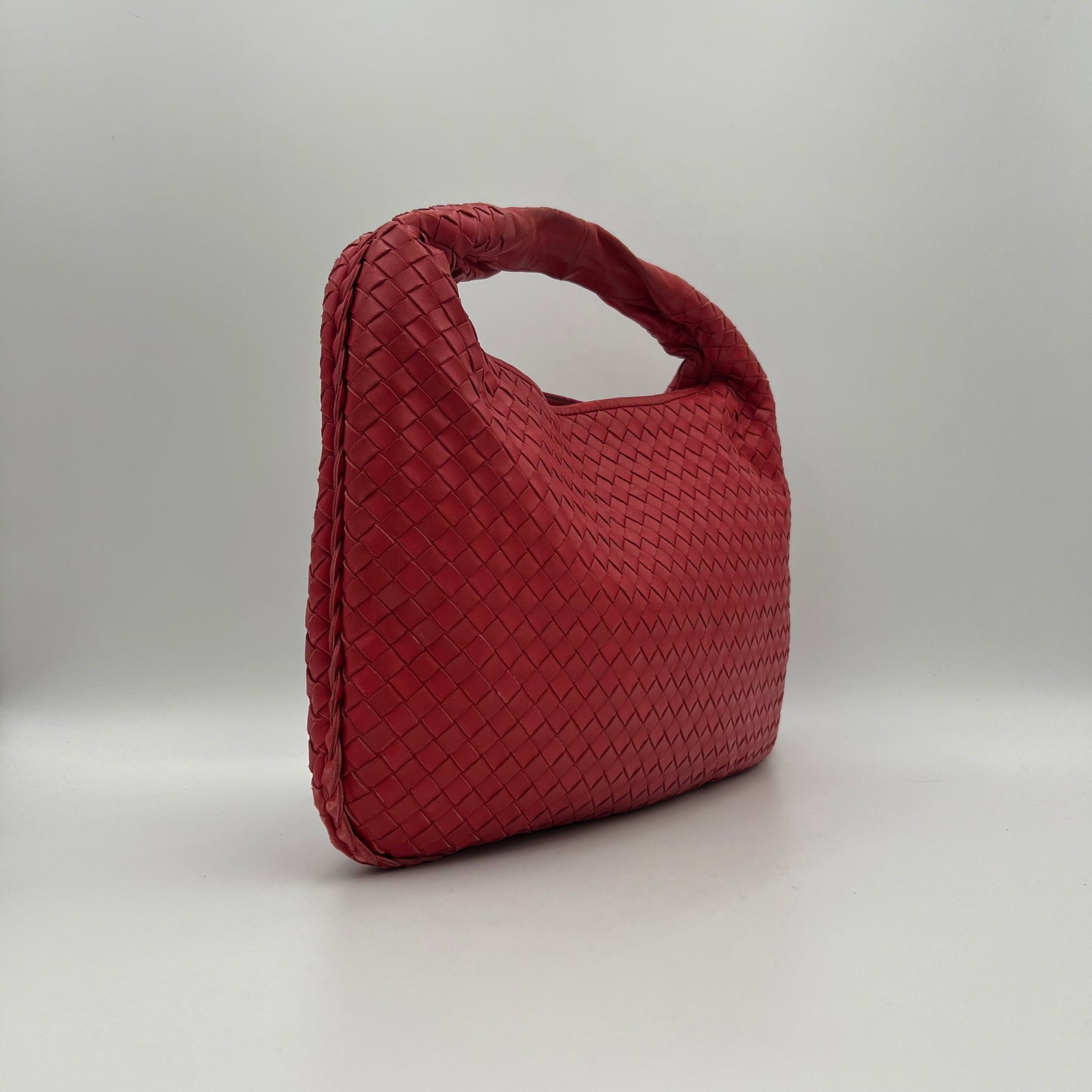 Bottega Veneta Red Intrecciato Hobo Bag