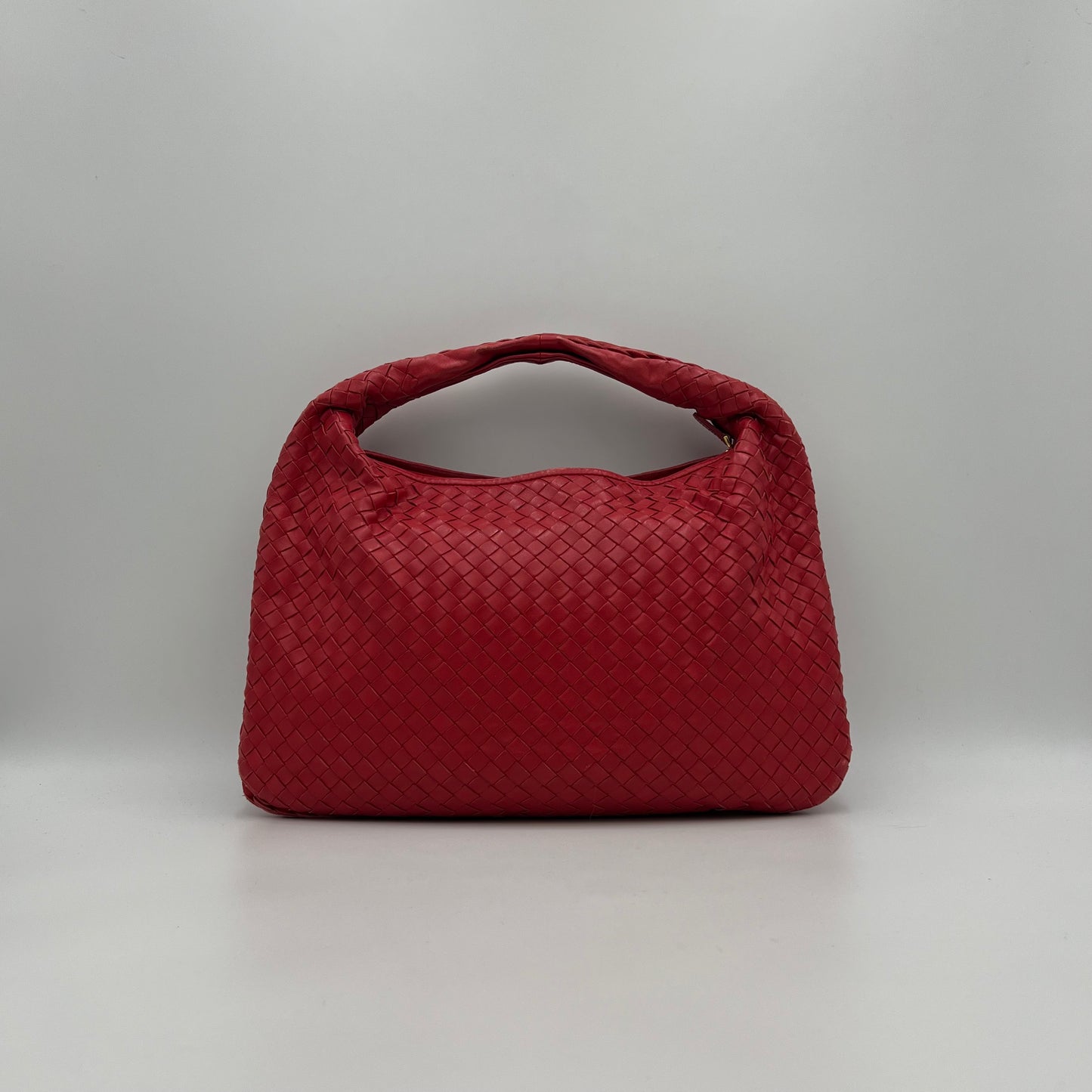 Bottega Veneta Red Intrecciato Hobo Bag